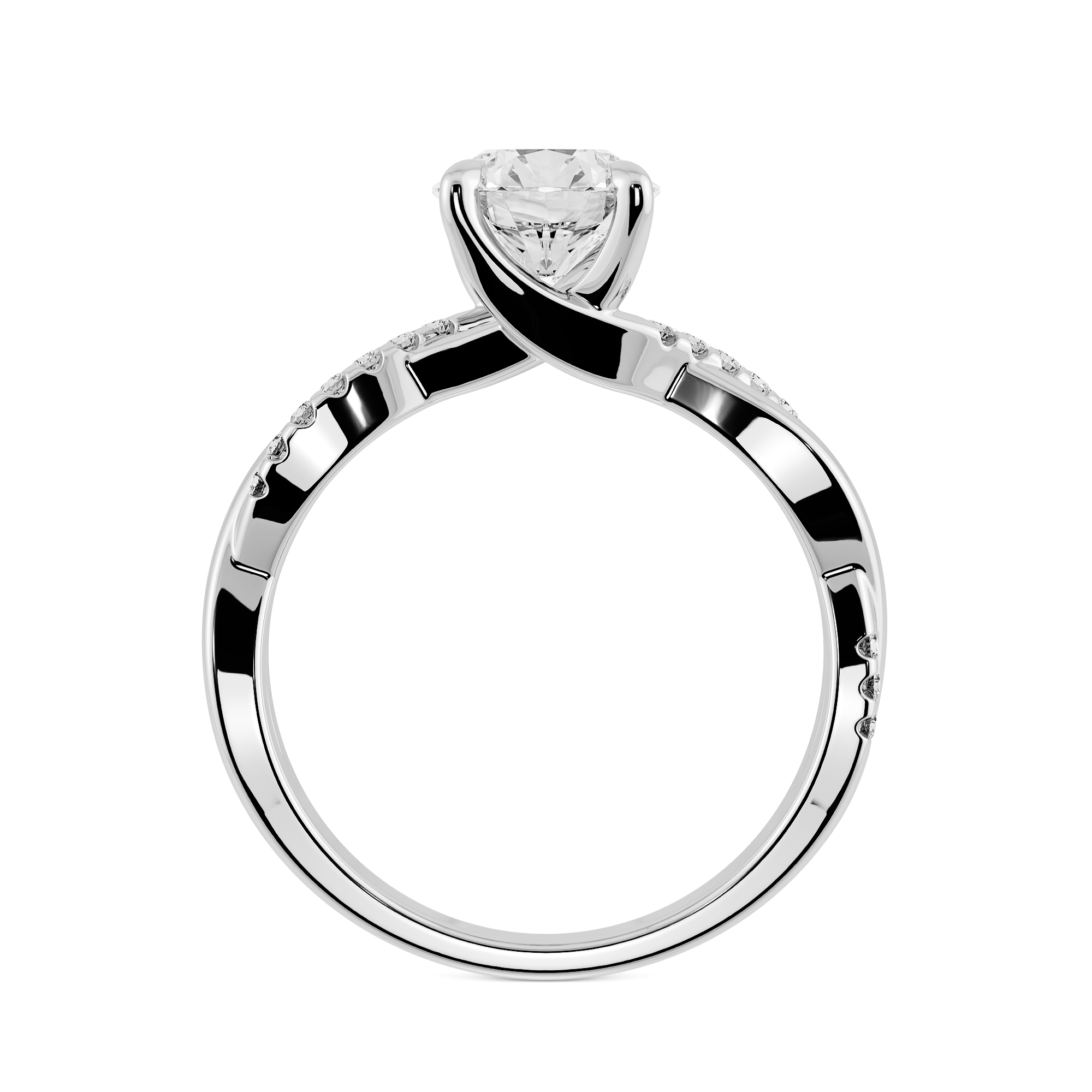 1.05ct D VVS2 圓形培育鑽石18K白金戒指 (附證書)