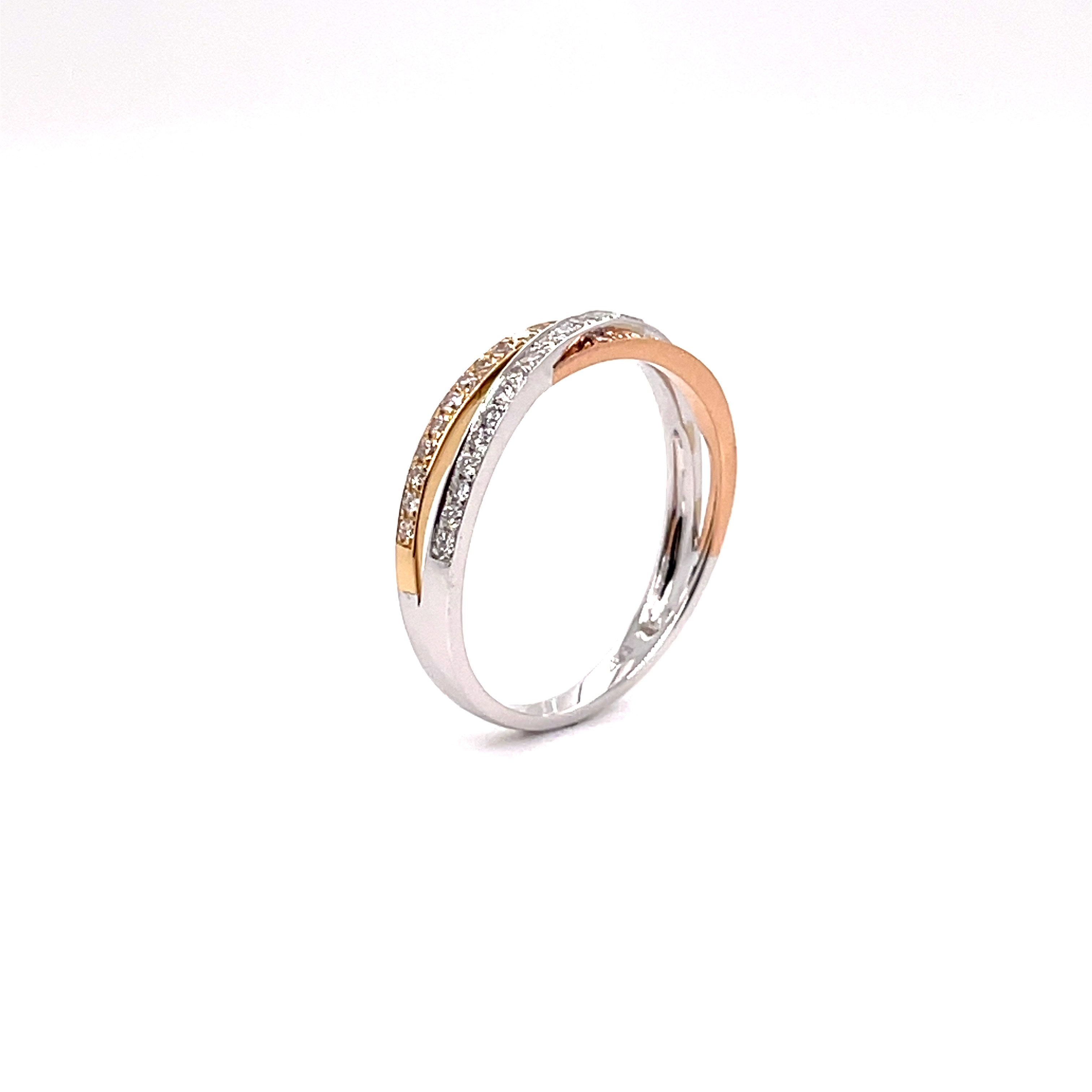 三色培育鑽石戒指