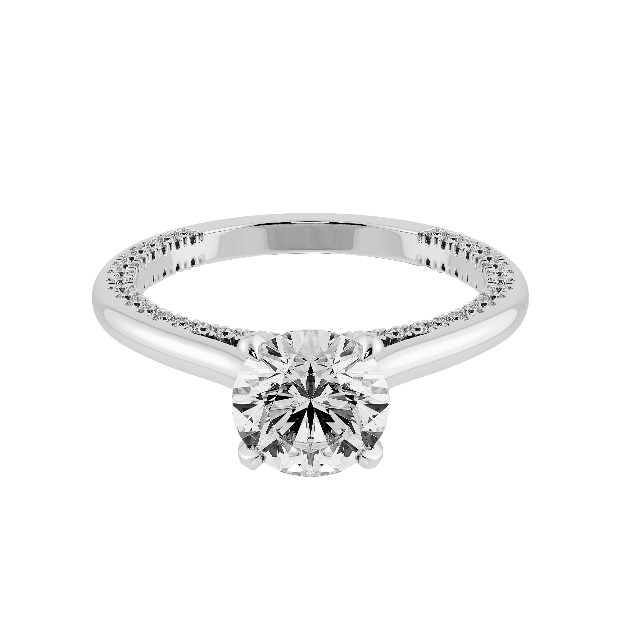 1.50ct D VVS2 圓形培育鑽石18K白金戒指 (附證書)