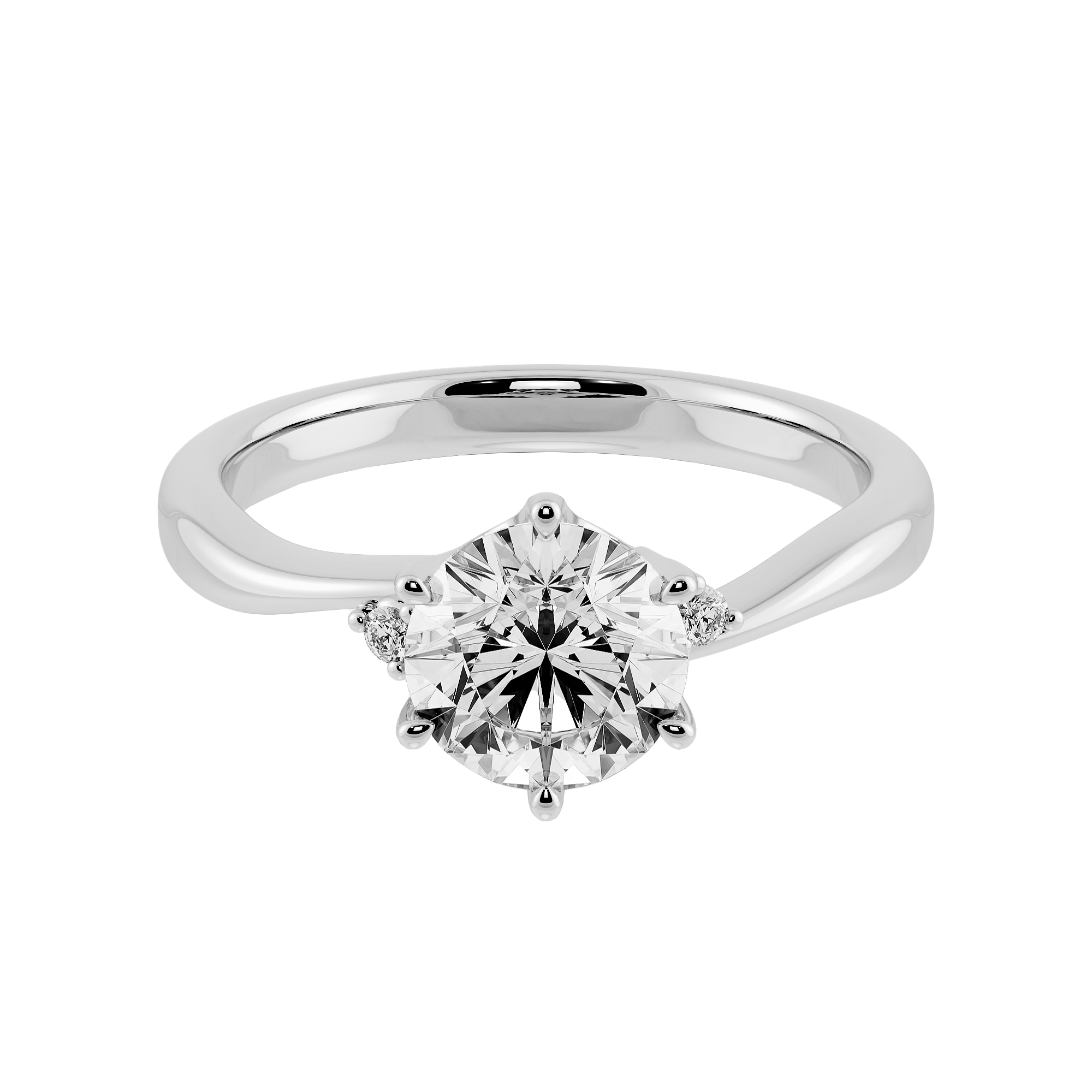 1.59ct D VVS2 圓形培育鑽石18K白金戒指 (附證書)