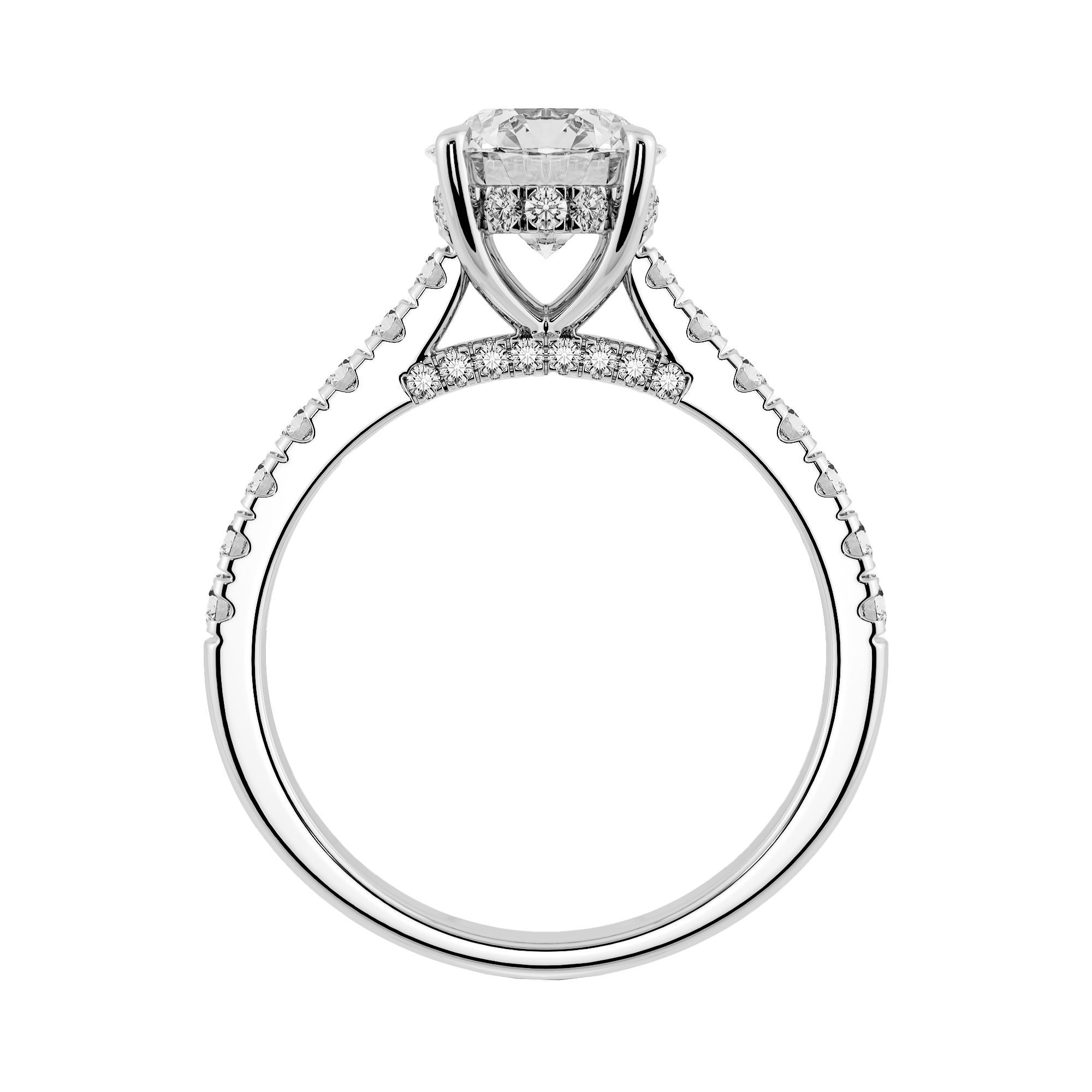 1.5ct Round Lab Diamond Engagement Ring 18K White Gold Hong Kong