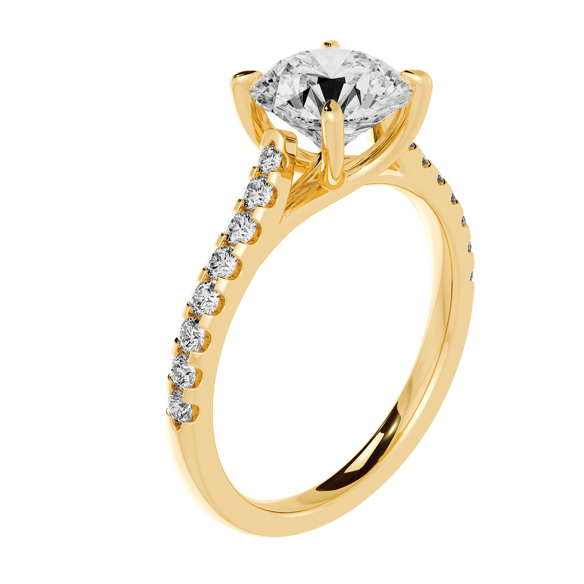 18K黃金培育鑽石黃金戒指