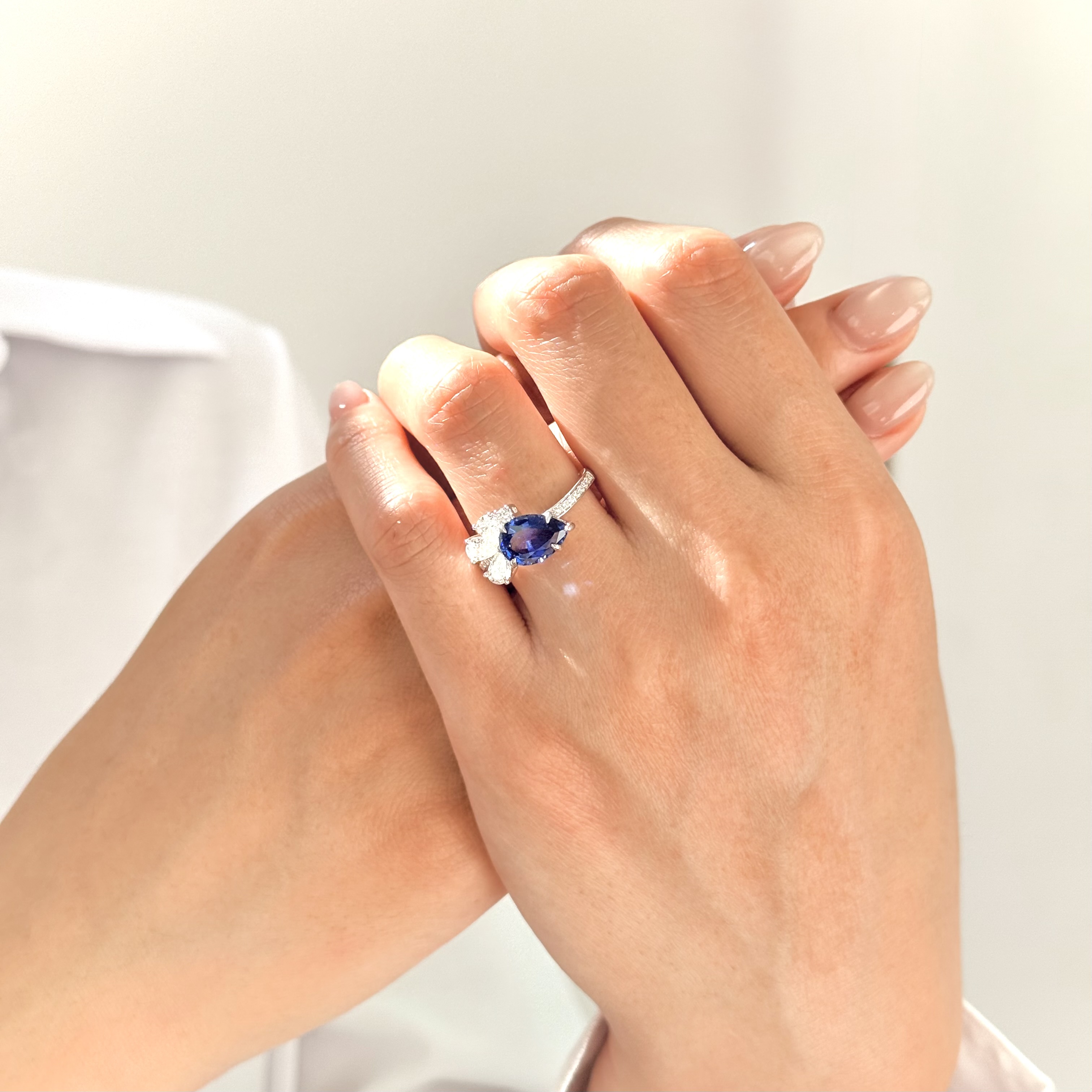 梨形培育寶石蝶夢戒指