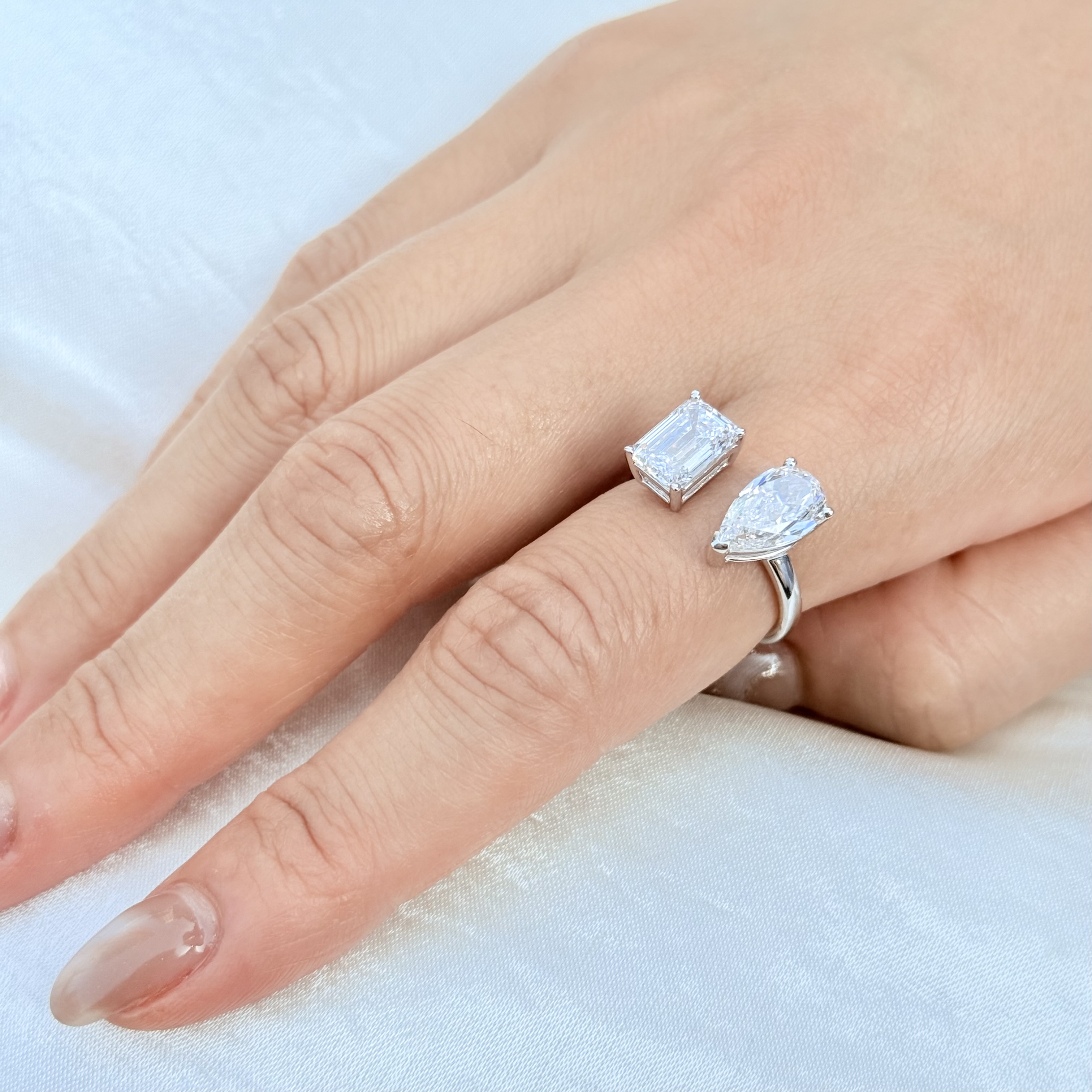 Toi Et Moi 培育鑽石18K白金戒指 (附證書)