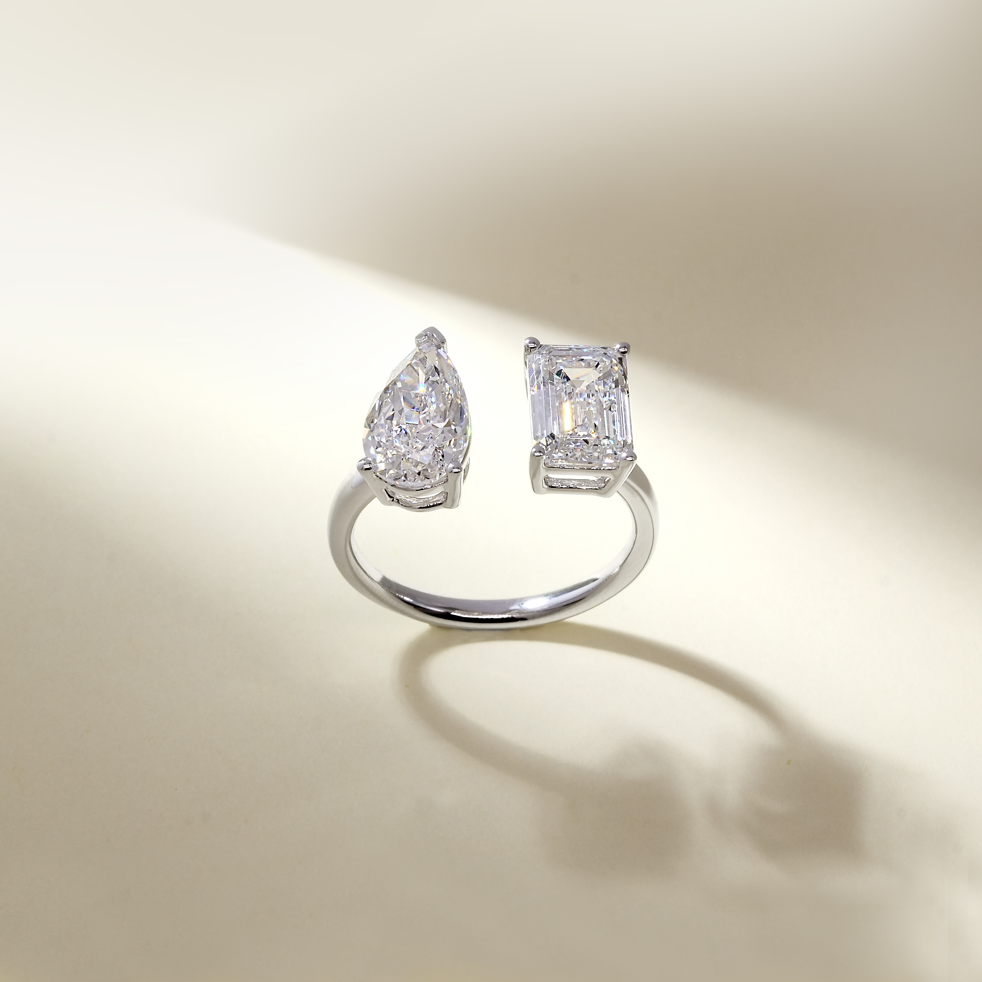 Toi Et Moi 培育鑽石18K白金戒指 (附證書)