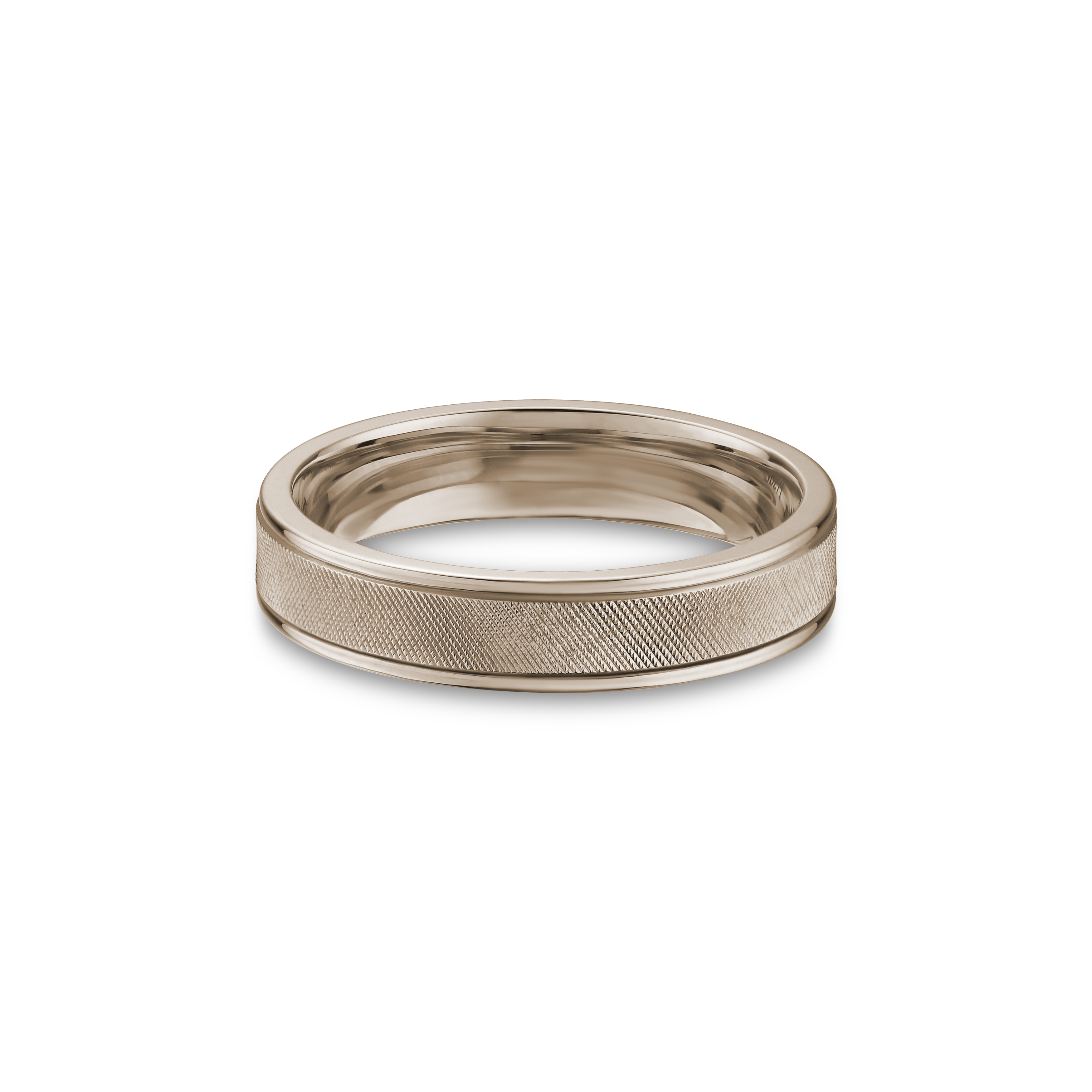 GONGBANG.301 韓系波光紋理結婚對戒，呈現大海粼粼波光的折射效果，啡金色