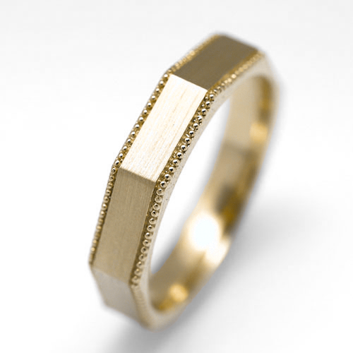 밀그레인 Milgrain 結婚戒指 男裝 黃金