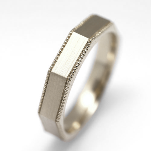 밀그레인 Milgrain 結婚戒指 男裝 天然白金