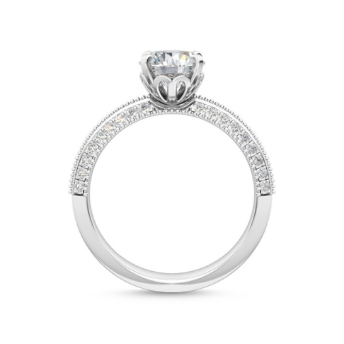 1.50ct D VS1 圓形培育鑽石18K白金戒指