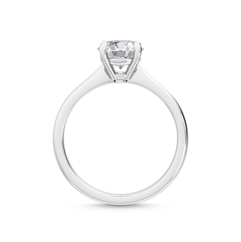 1.5mm 極細戒環培育鑽石戒指,Tsutsuji 系列簡約四爪設計,極致修飾手指。