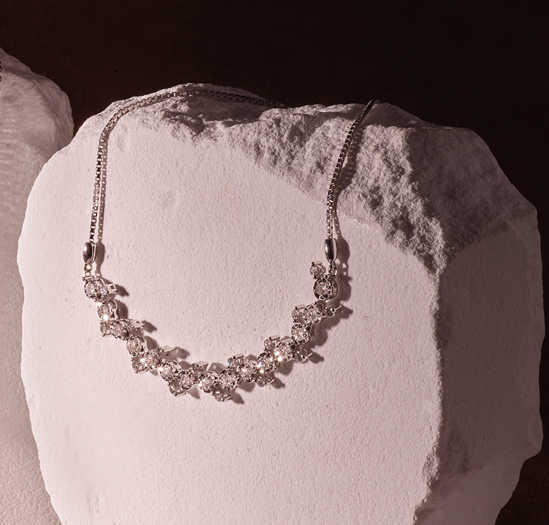 培育鑽石可調節手鏈