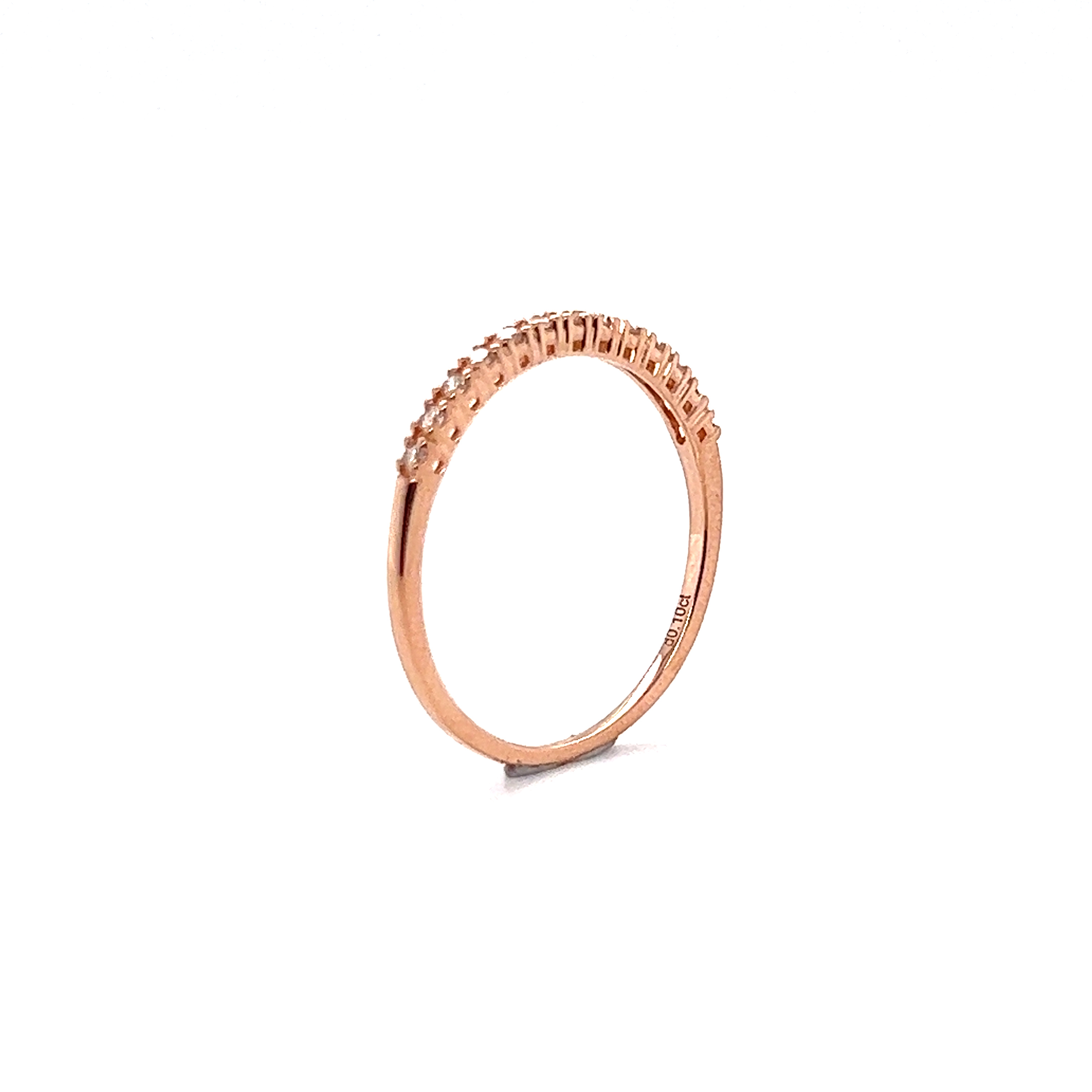 法式培育鑽石線戒 (共0.08份）