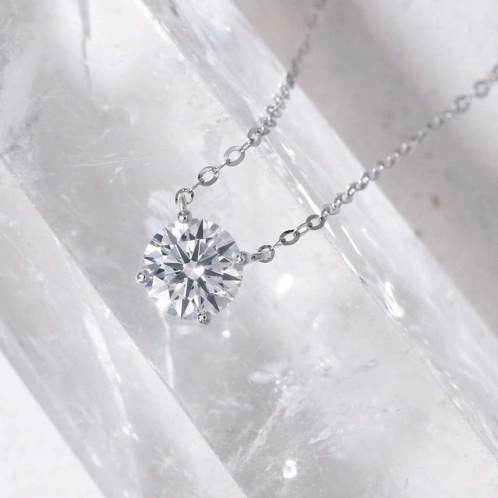 四爪梗鑲培育鑽石頸鏈 (1ct) (附IGI證書)