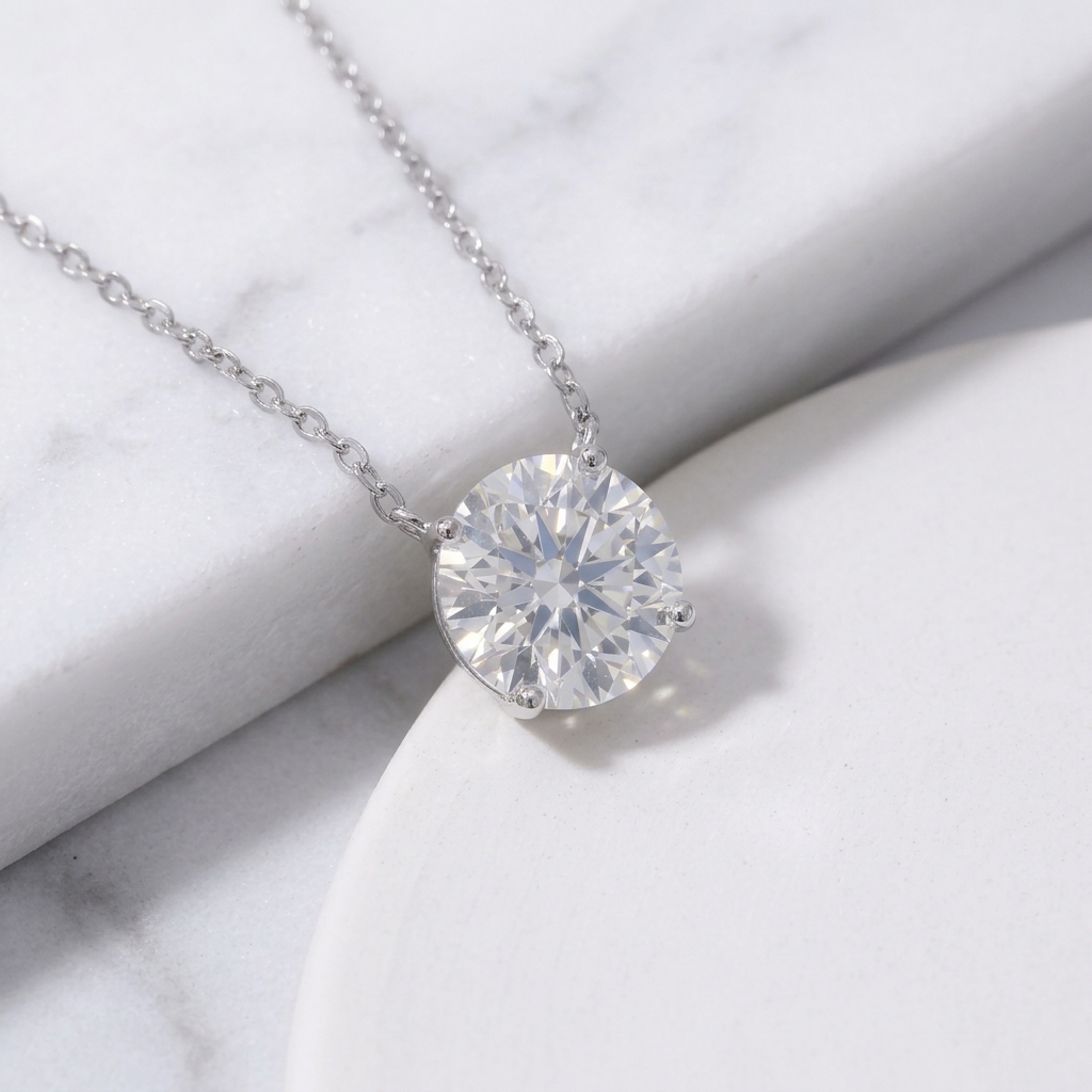 四爪梗鑲培育鑽石頸鏈 (2ct) (附IGI證書)
