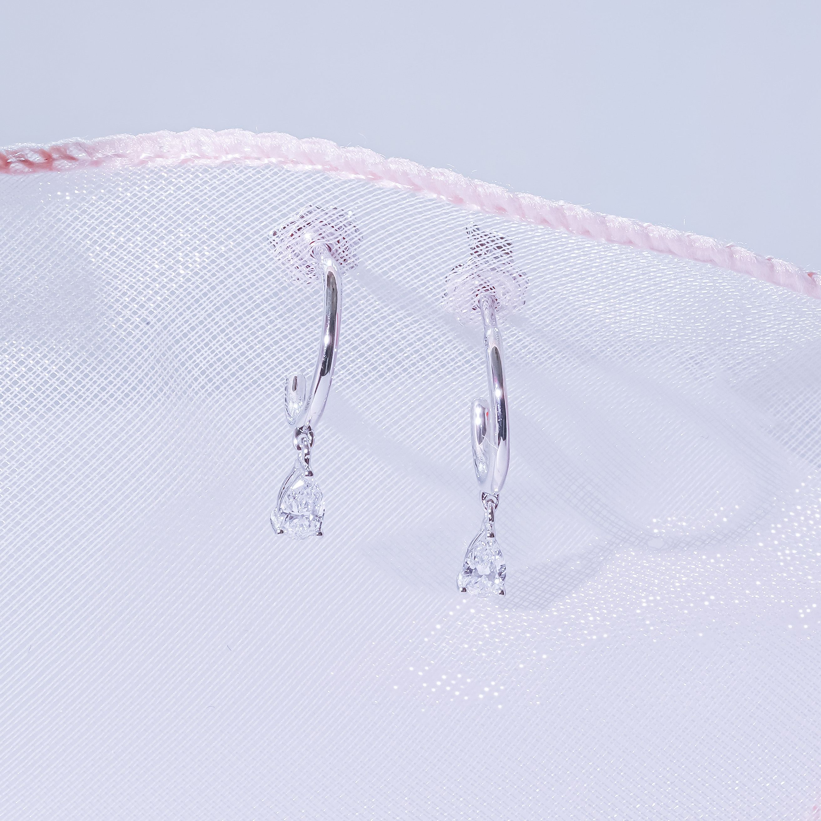 梨形培育鑽石耳圈