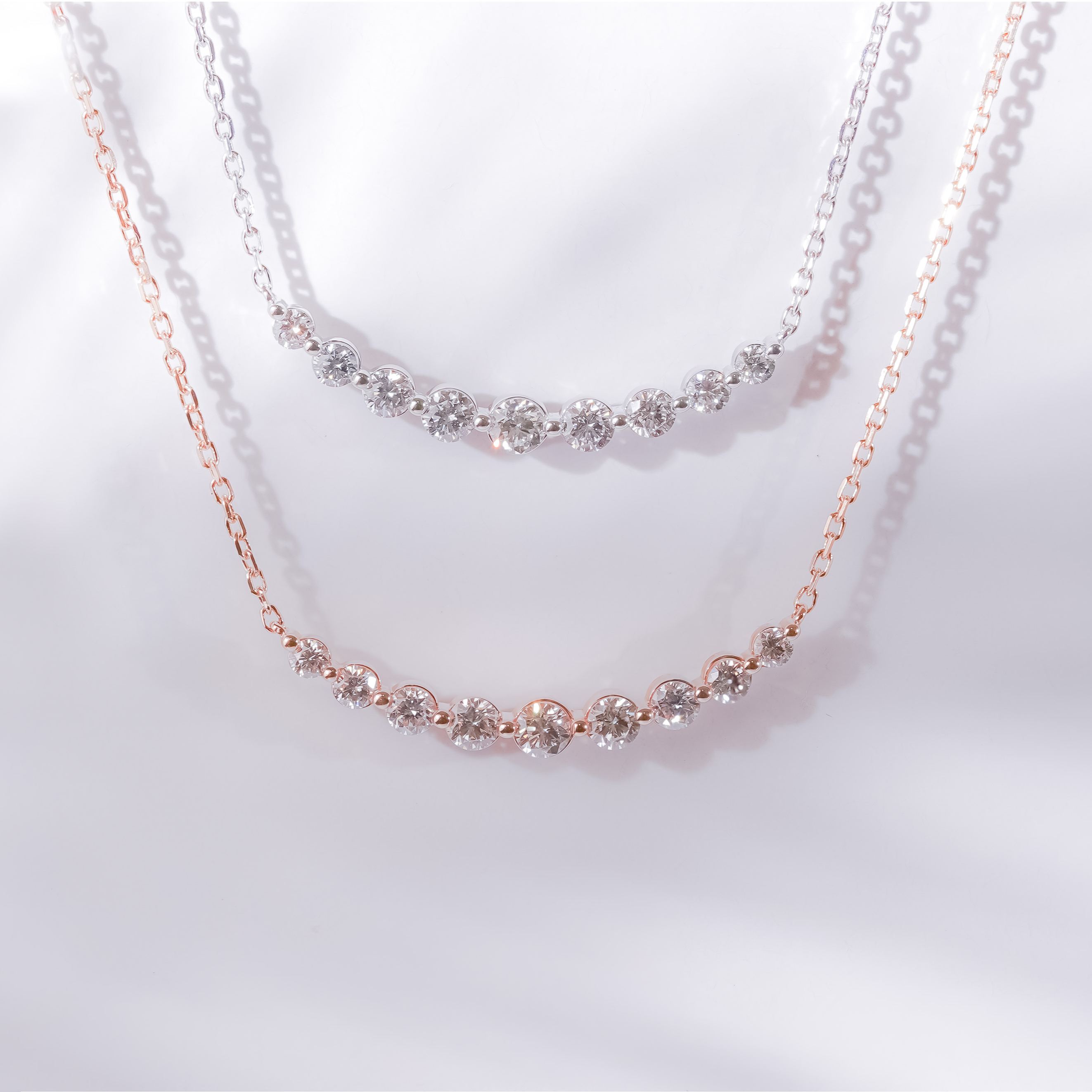 培育鑽石微笑頸鏈