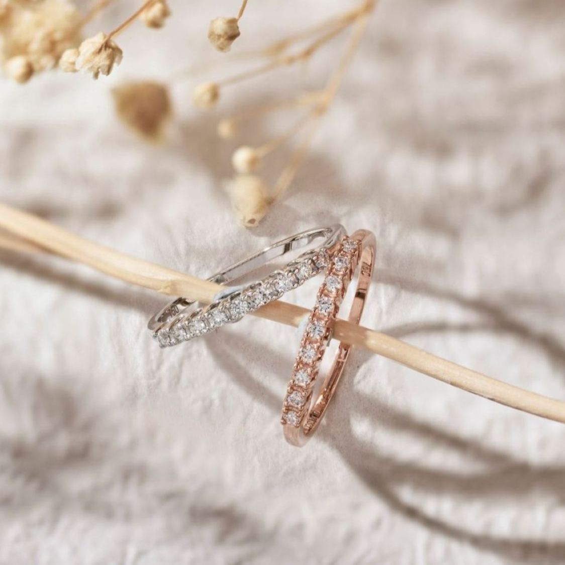 法式U爪培育鑽石戒指