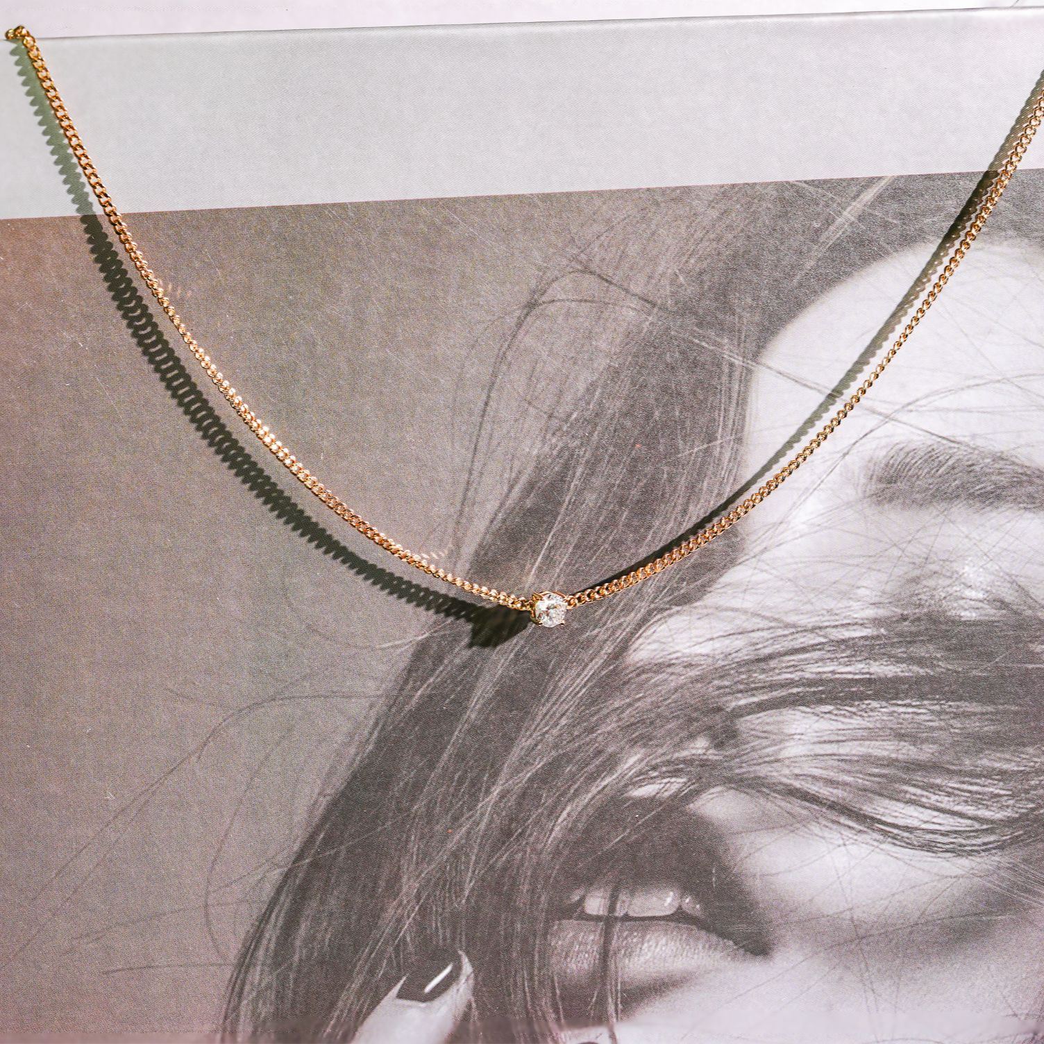 精緻培育鑽石古巴頸鏈