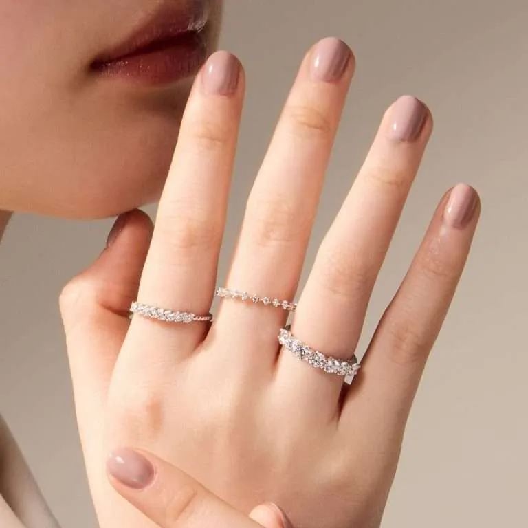 培育鑽石疊搭戒指