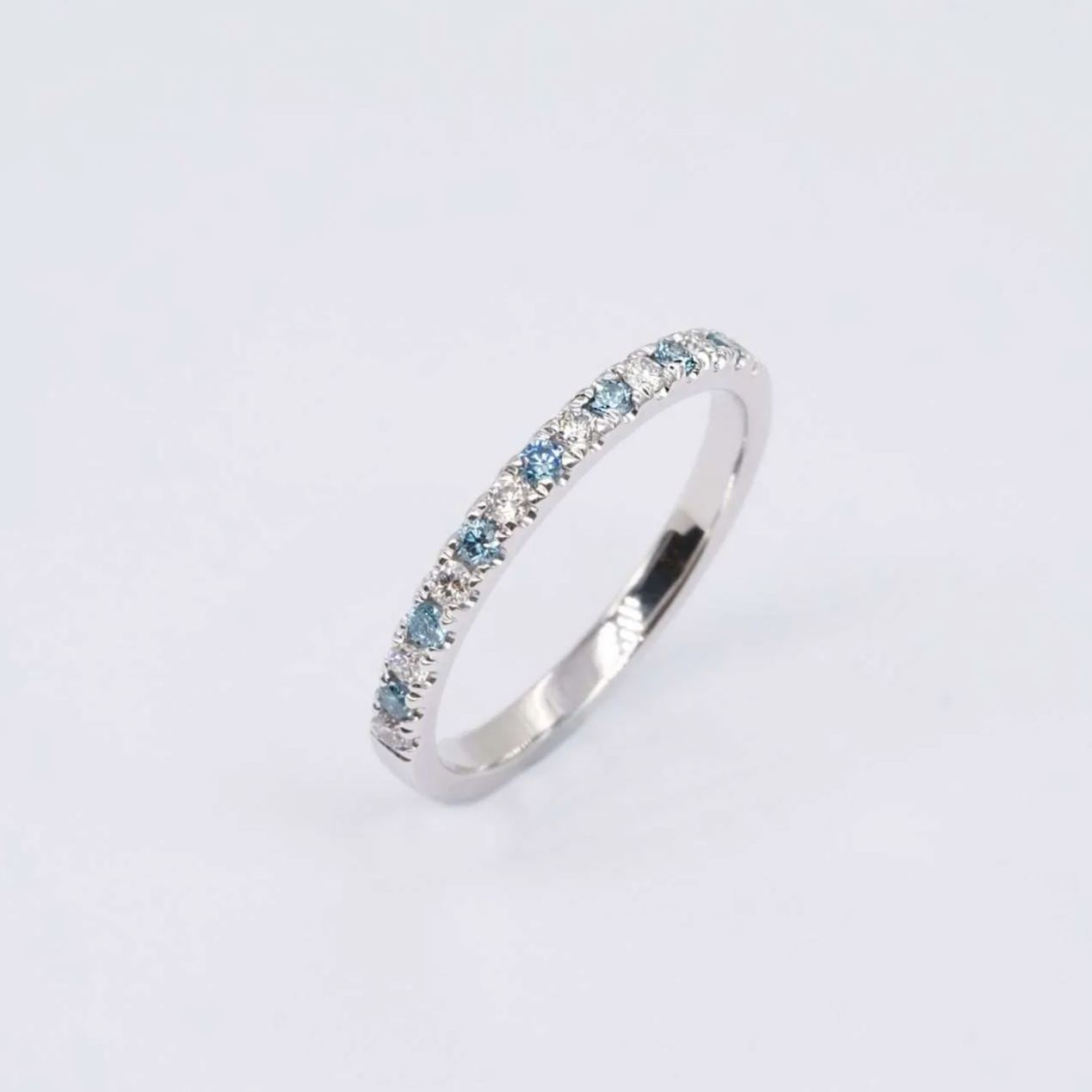 簡約培育彩鑽線戒