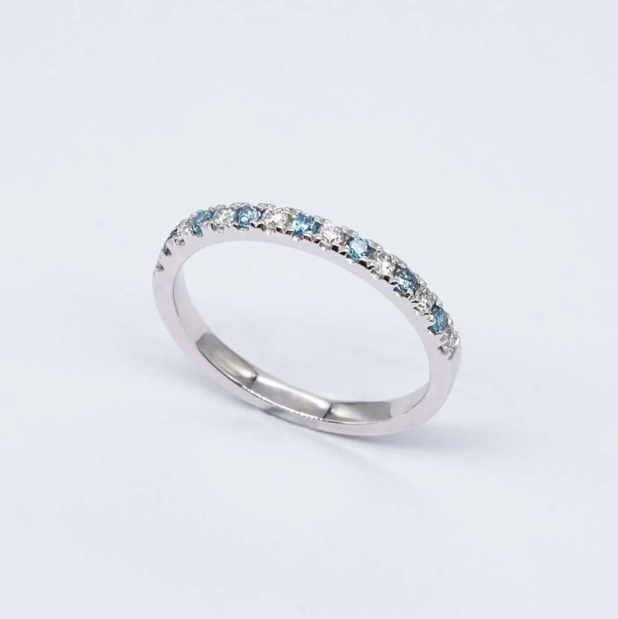 簡約培育彩鑽線戒