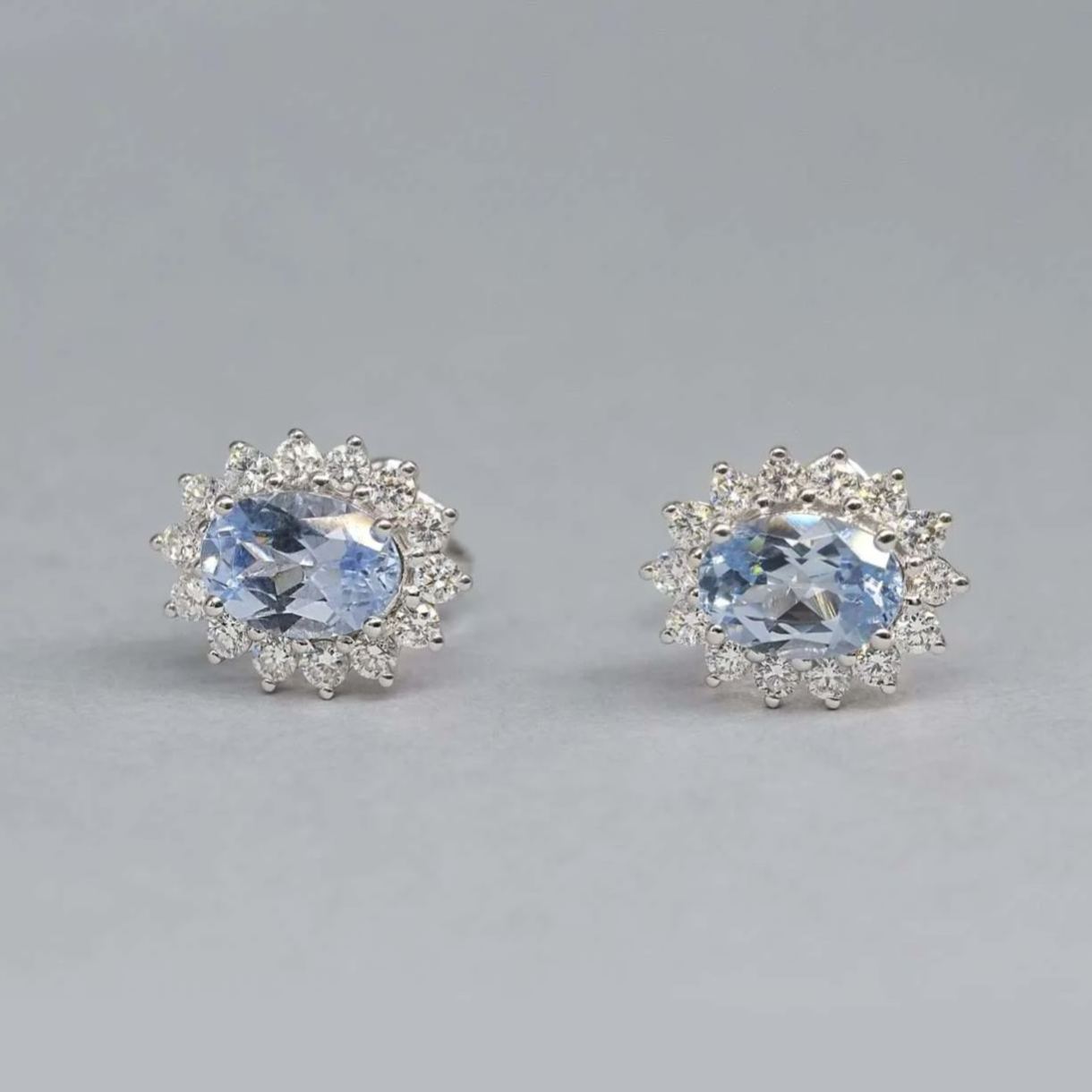 清雅光環培育寶石耳環