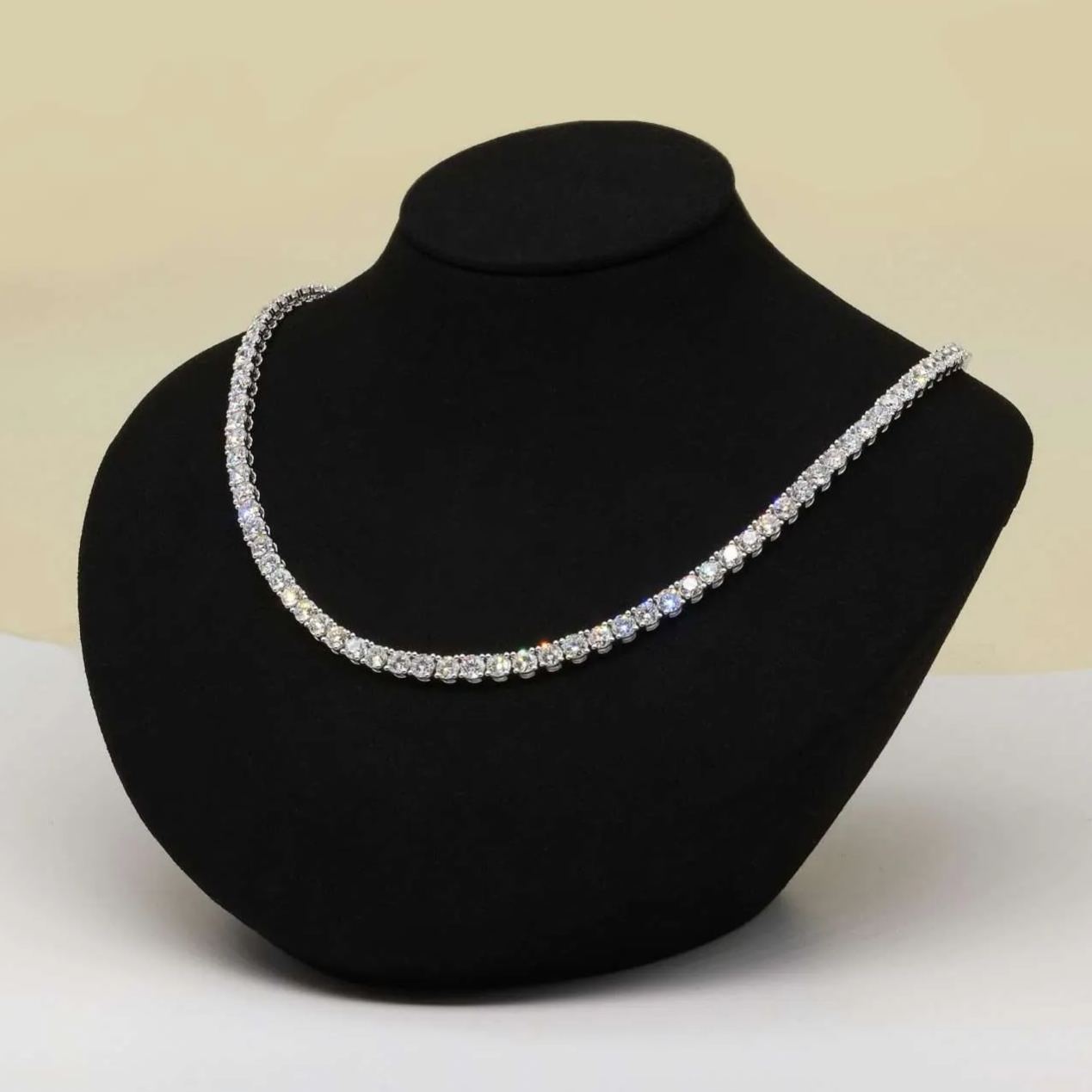 四爪培育鑽石網球頸鏈 (4mm)