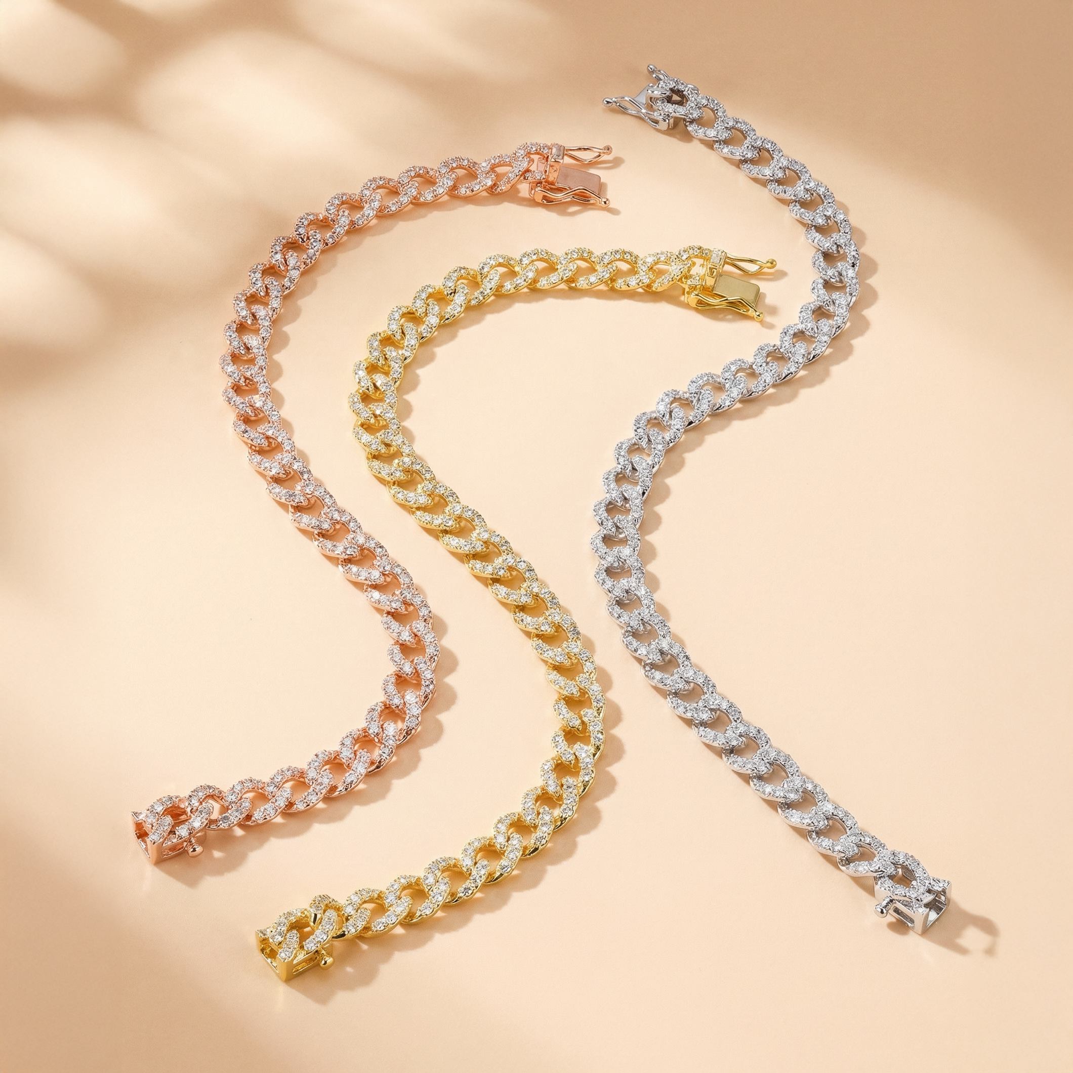 星耀培育鑽石古巴手鏈