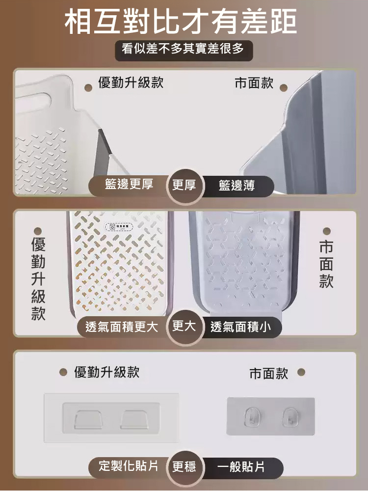 【可折疊壁掛】衛浴多功能免打孔髒衣簍