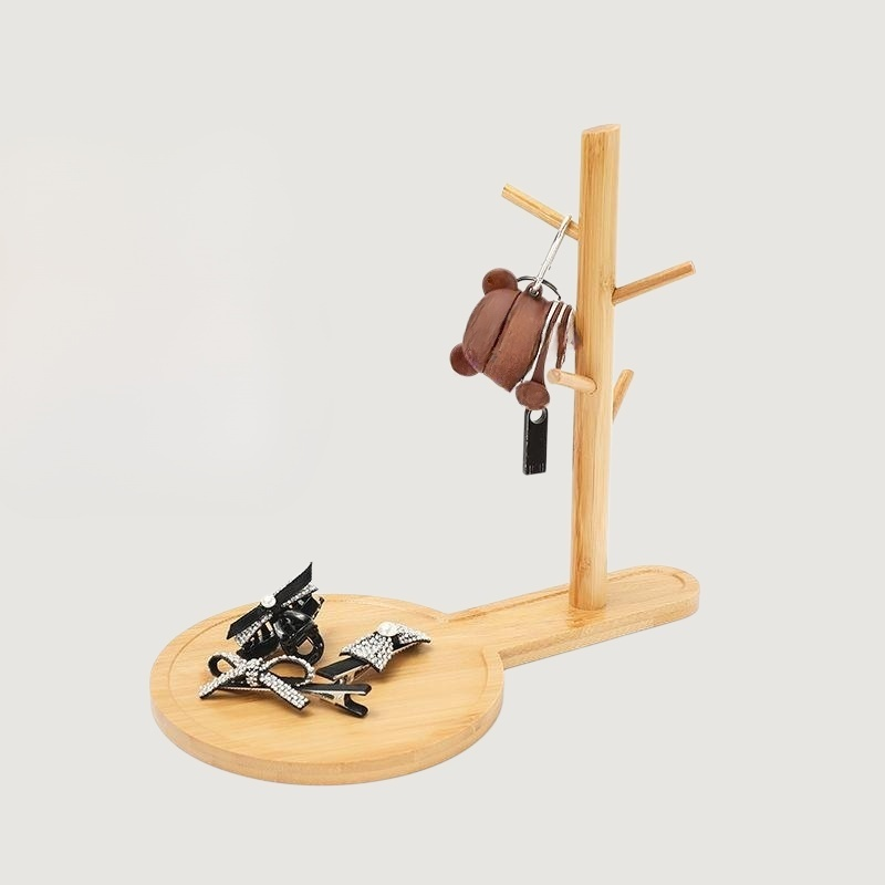 ชั้นวางกุญแจไม้เนื้อแข็งสำหรับทางเข้า