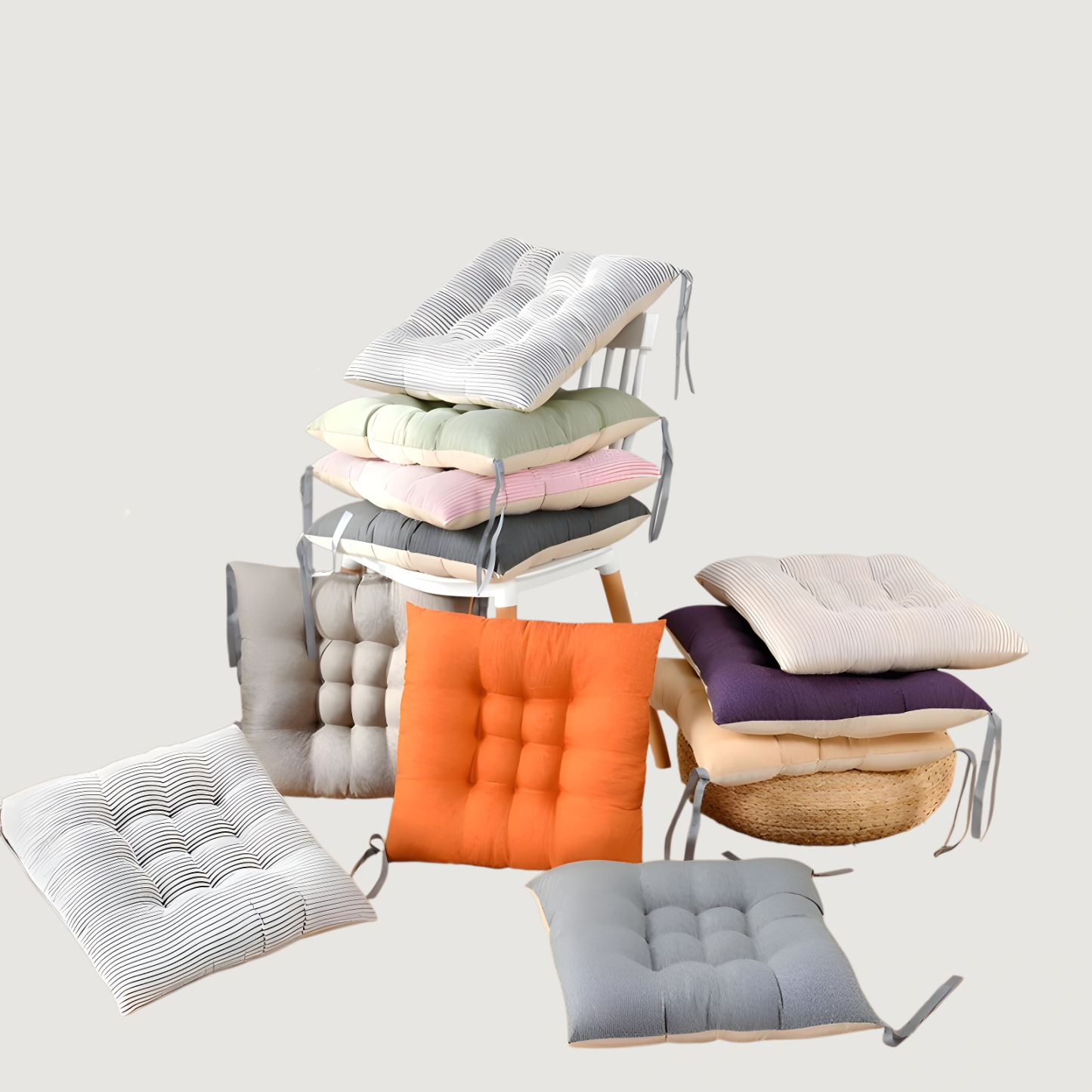 เบาะรองนั่งผ้าฝ้ายและลินินหนา