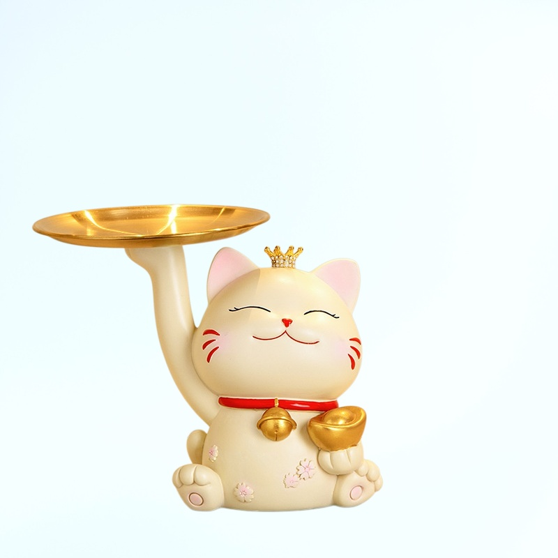 ถาดเก็บเครื่องประดับรูปแมวนำโชค