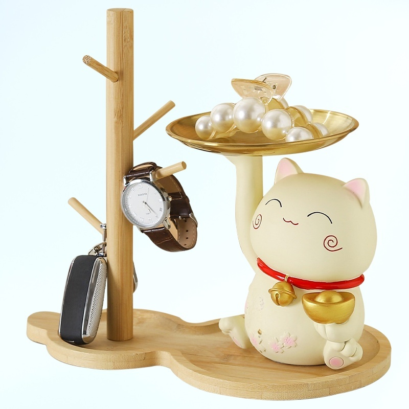 ถาดเก็บเครื่องประดับรูปแมวนำโชค