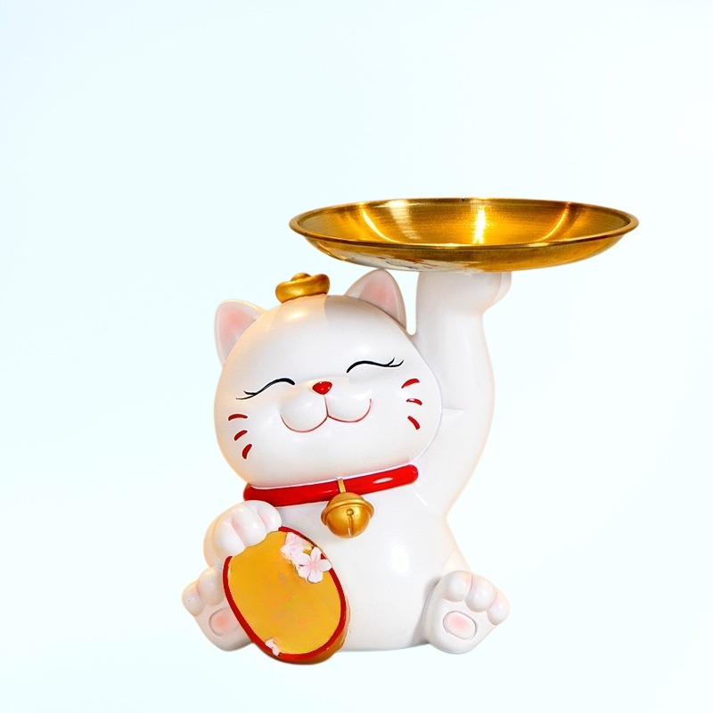 ถาดเก็บเครื่องประดับรูปแมวนำโชค