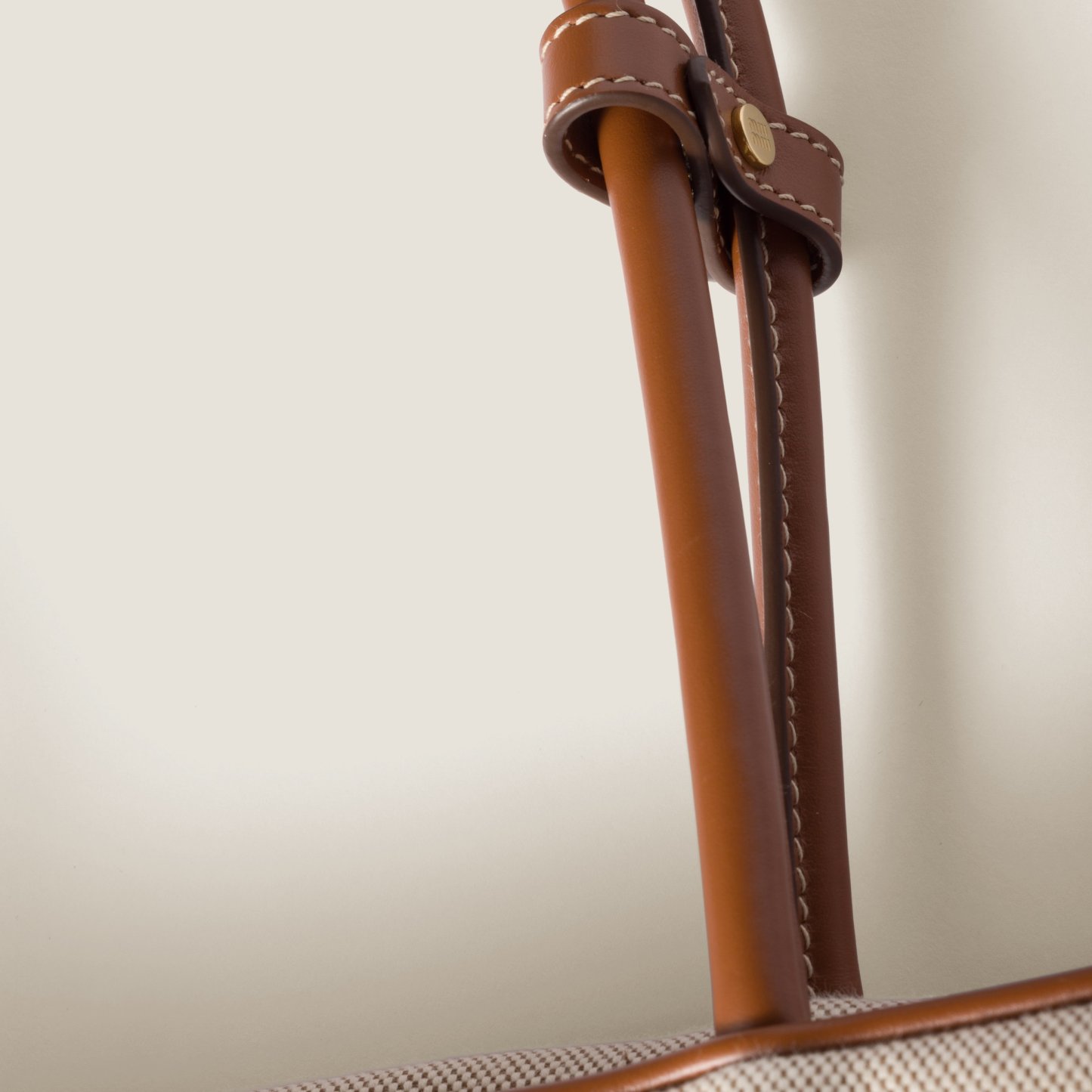 ボー キャンバスxレザー バッグ（ラージ）