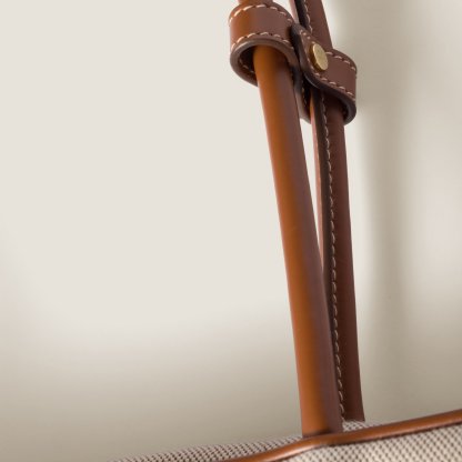 ボー キャンバスxレザー バッグ（ラージ）