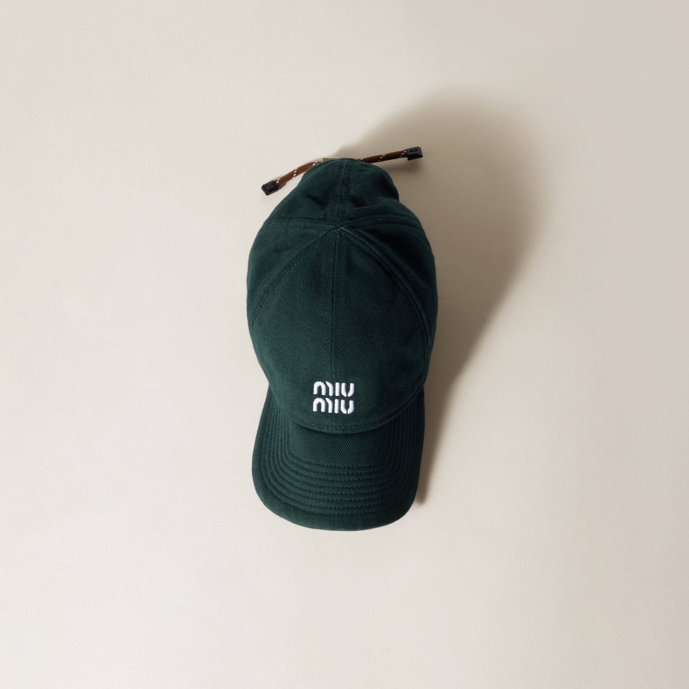 ミュウミュウ MIU MIU デニム ベースボールキャップ（帽子）