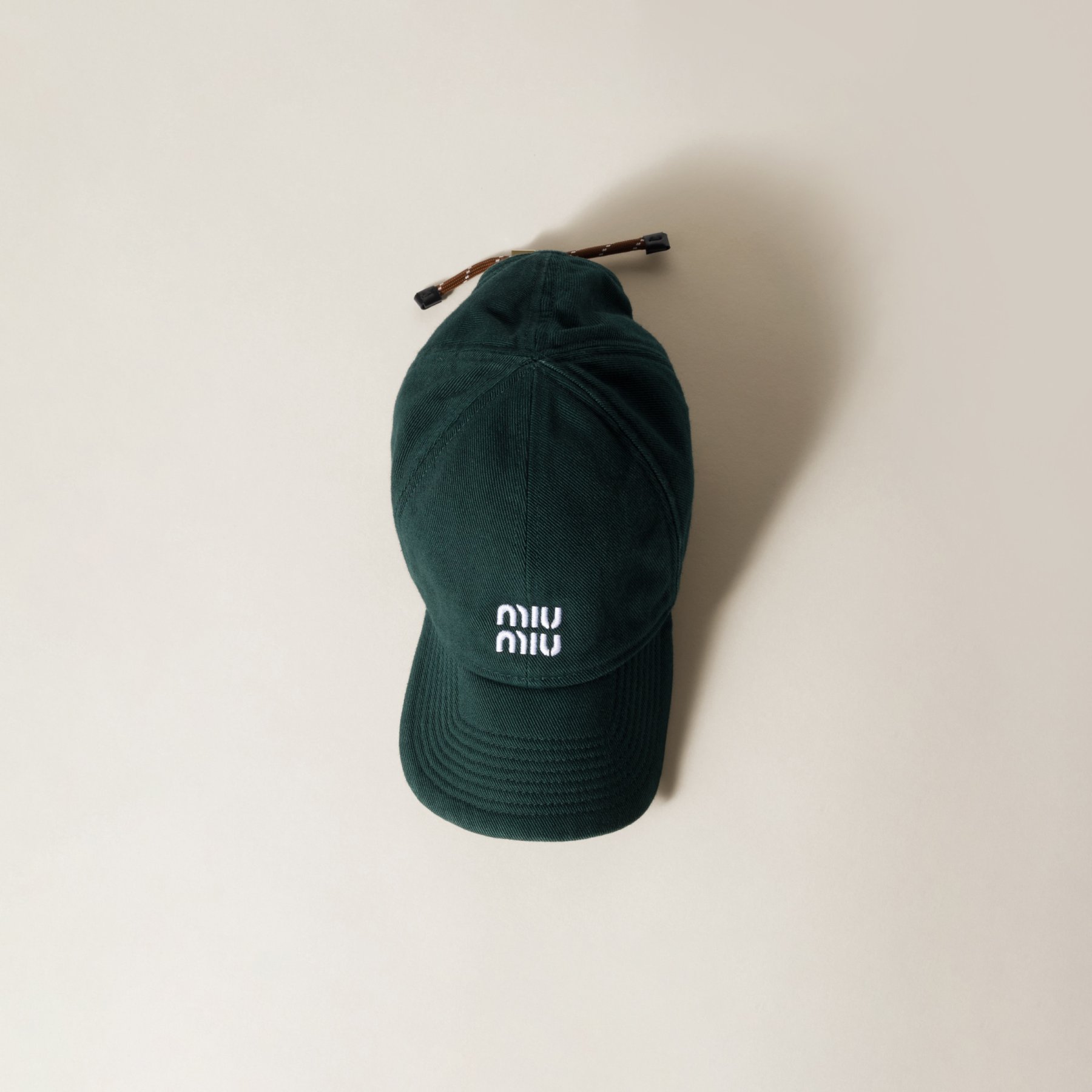 ミュウミュウ MIU MIU デニム ベースボールキャップ（帽子）