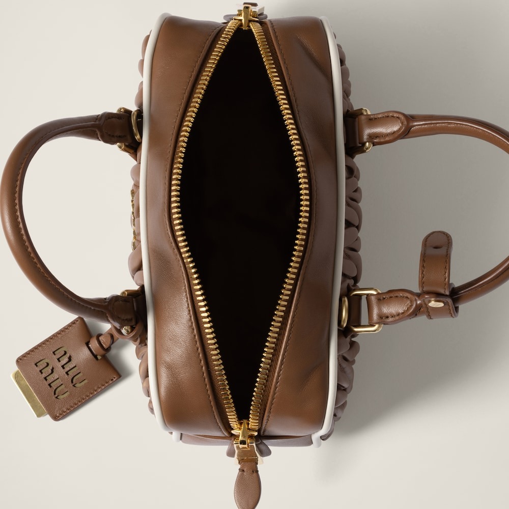 Arcadie マトラッセ バッグ ナッパレザー (コニャック/ホワイト)