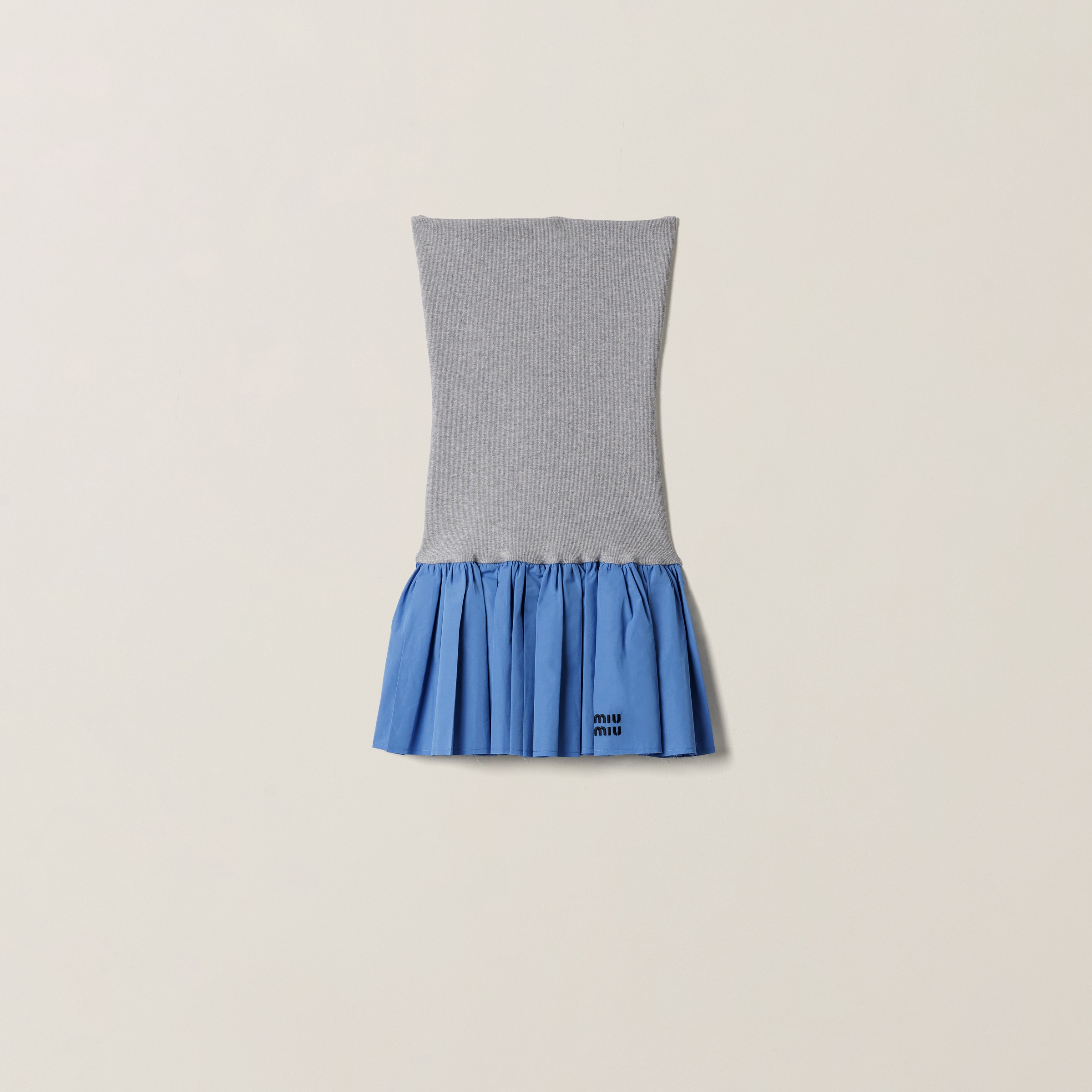 ポプリンとジャージー ミニスカート