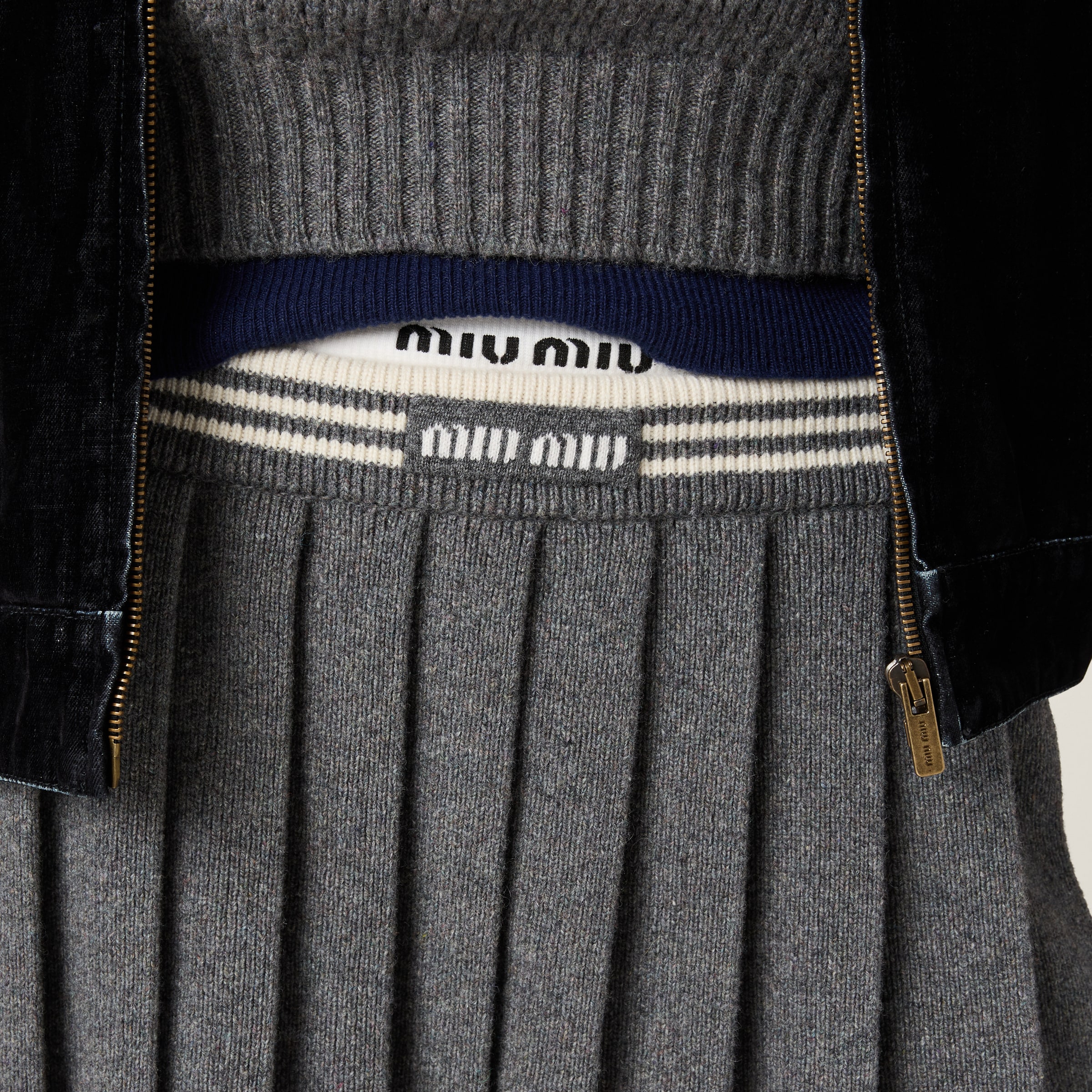 ウールxカシミヤ スカート