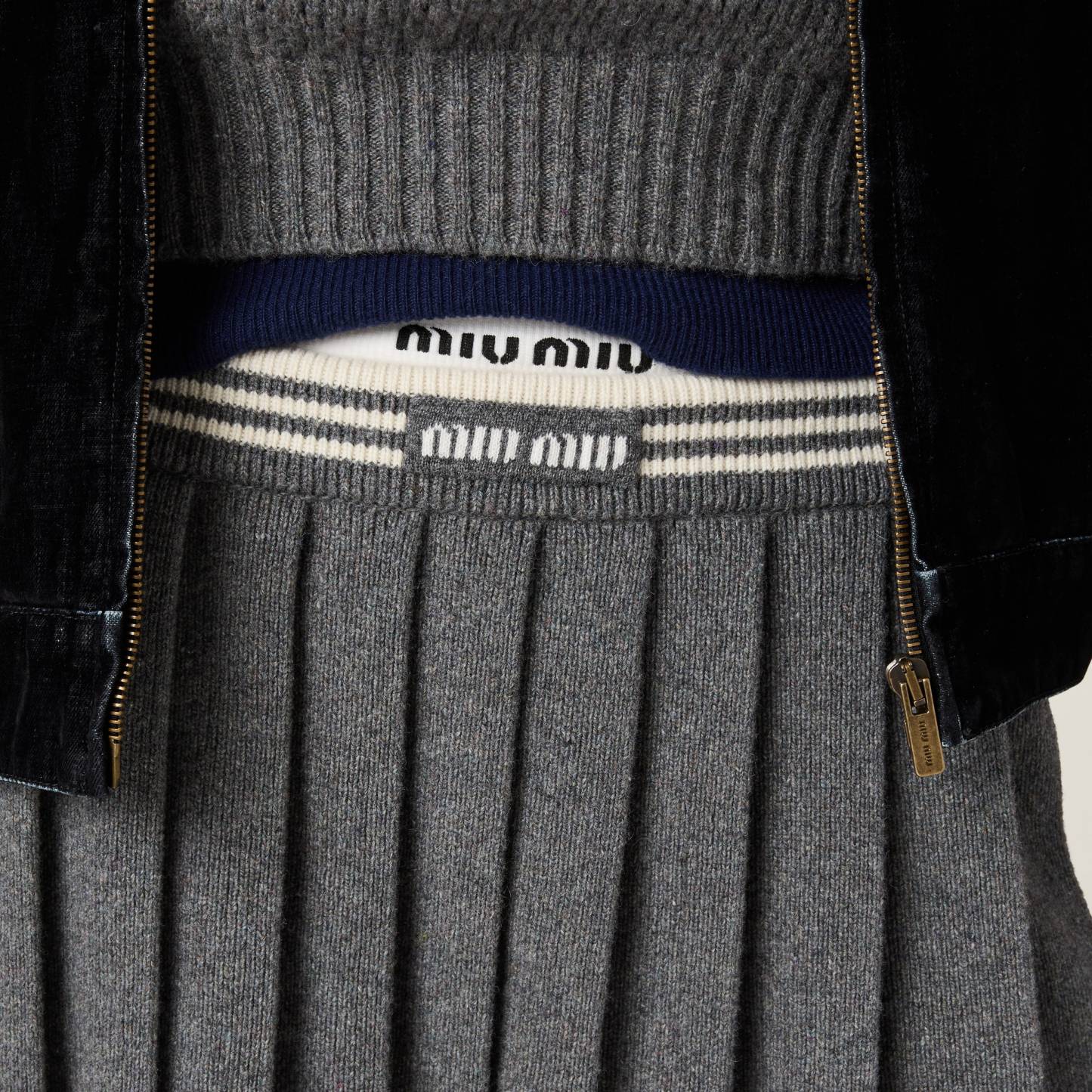 ウールxカシミヤ スカート