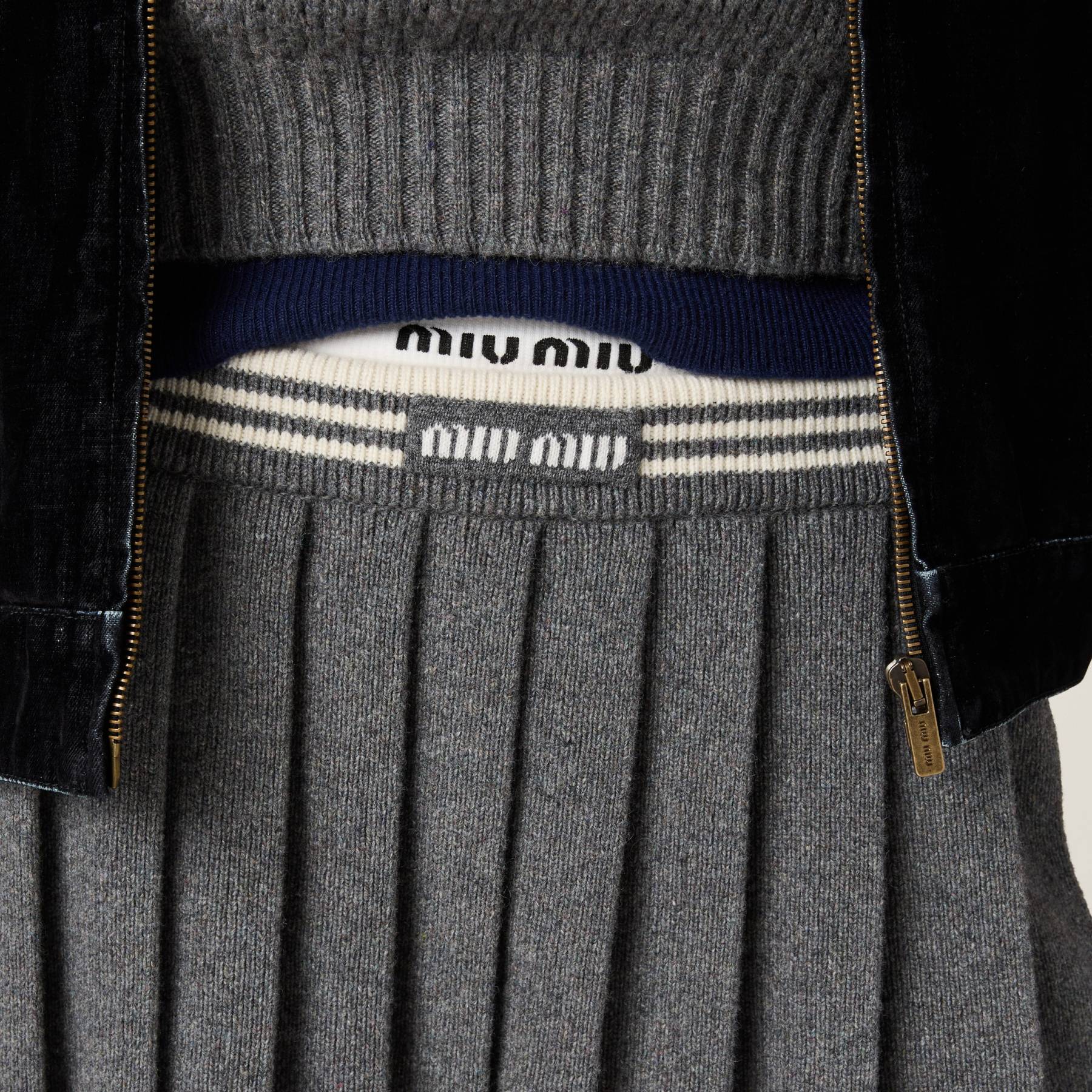 ウールxカシミヤ スカート
