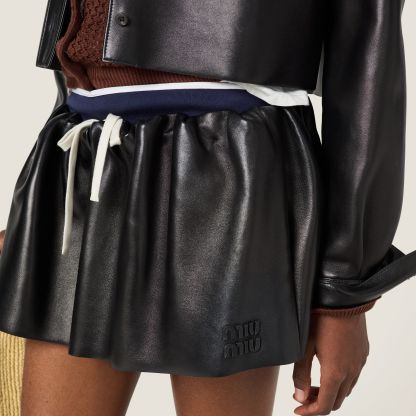 プランジェ ナッパレザー ミニスカート