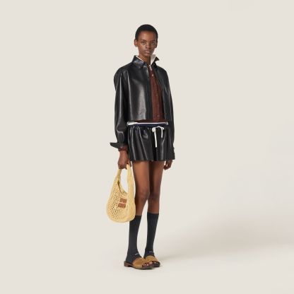 プランジェ ナッパレザー ミニスカート