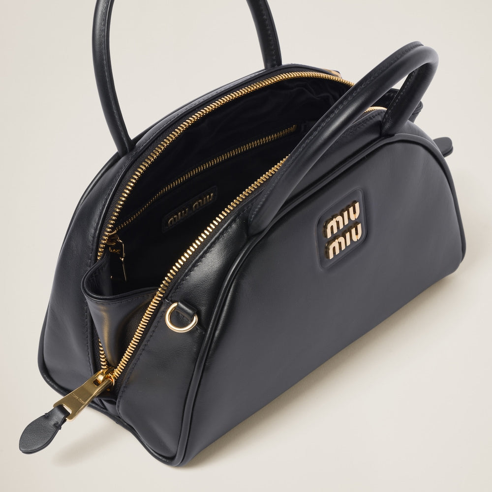 ミュウミュウ レザー トップハンドルバッグ カラー：ブラック| MIU MIU