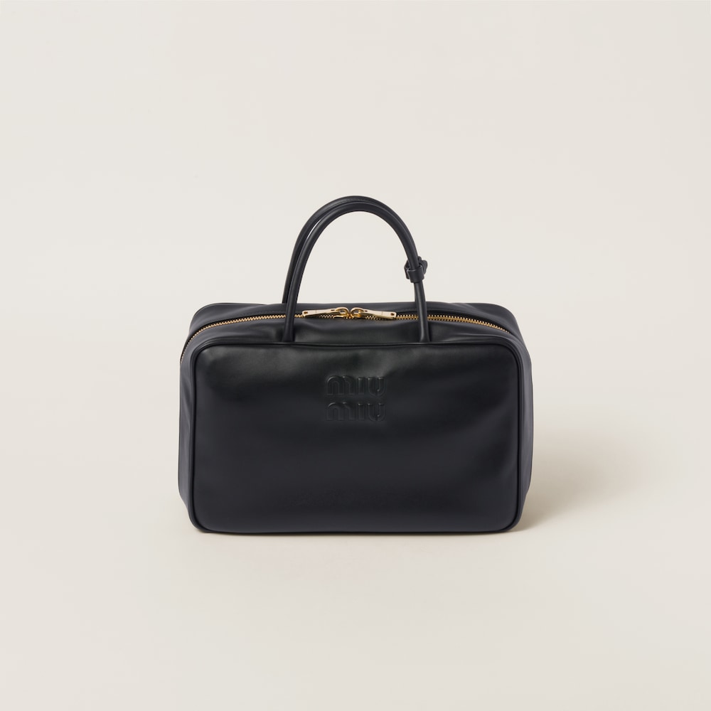 ミュウミュウ レザー トップハンドルバッグ カラー：ブラック | MIU