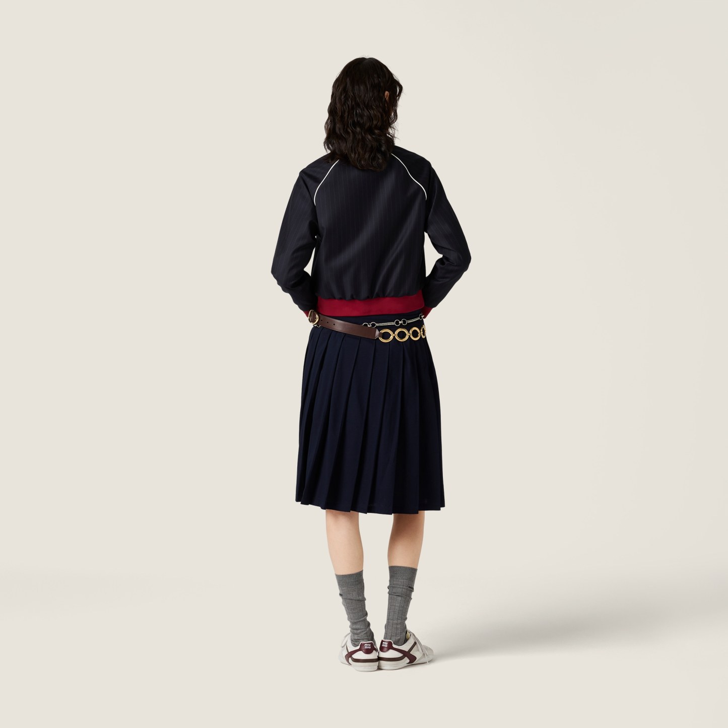 プリーツ加工 ガーメントダイ ジャージー スカート