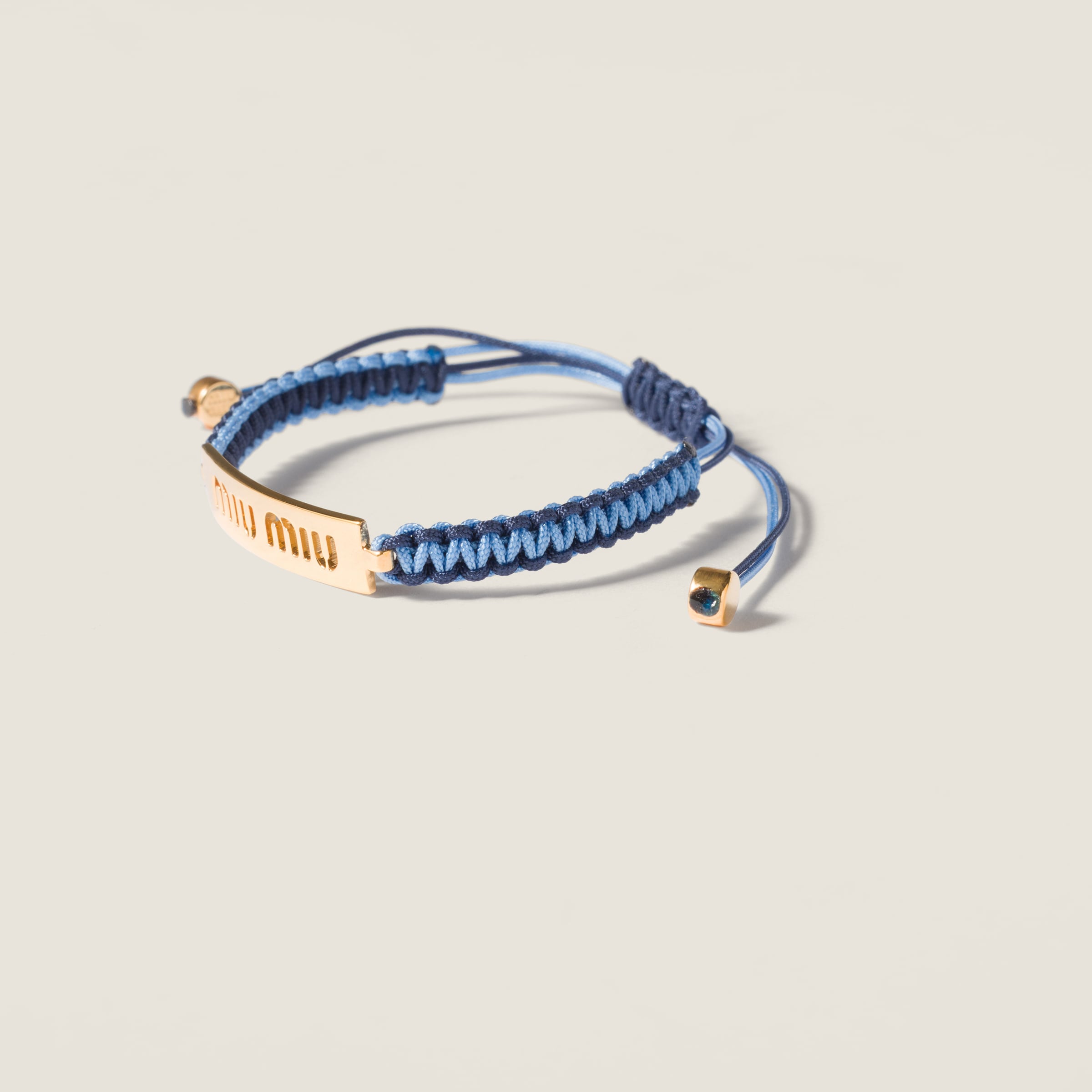 ミュウミュウ MIU MIU コットンxメタル ブレスレット