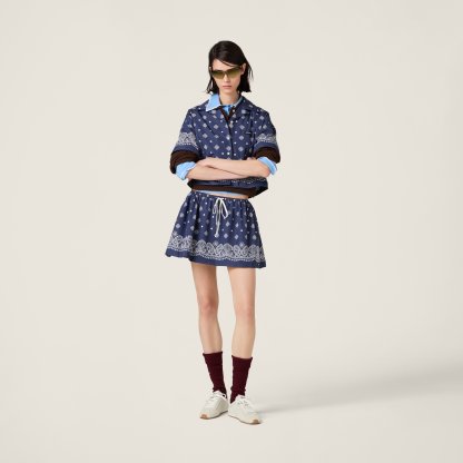 バンダナプリント ポプリン ミニスカート